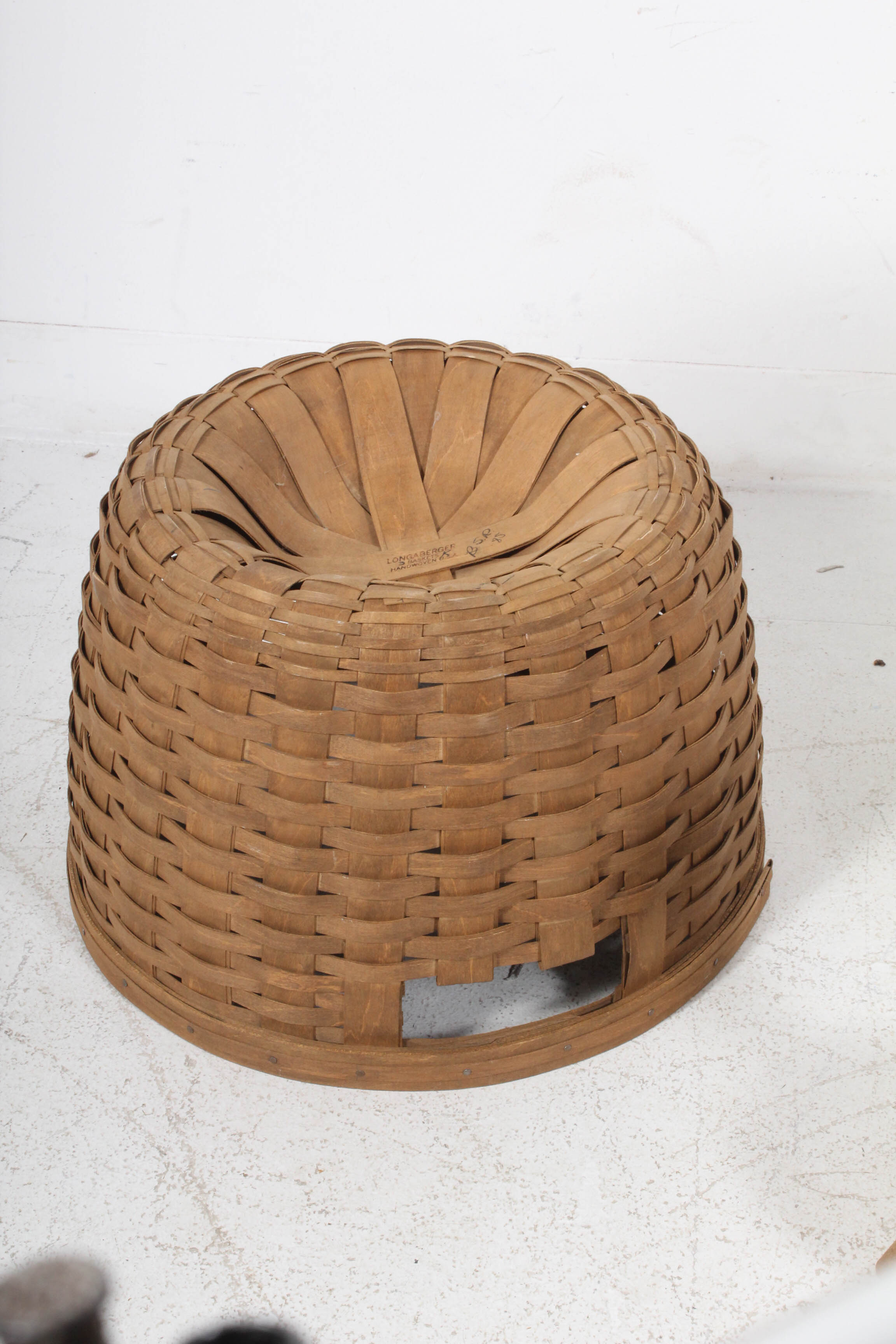 Longaberger Laundry Basket, Sewing Basket and Stand EBTH