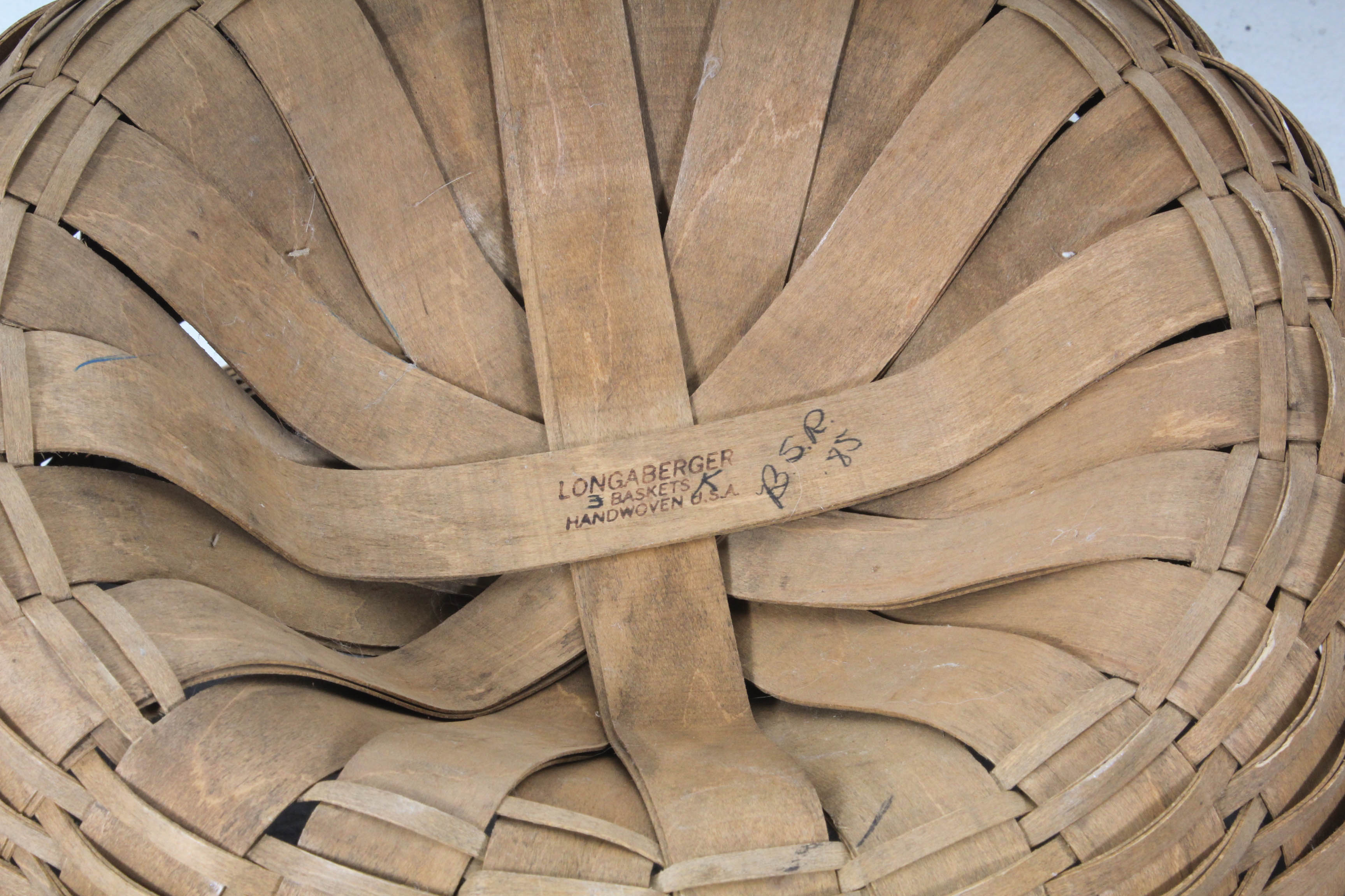 Longaberger Laundry Basket, Sewing Basket and Stand EBTH