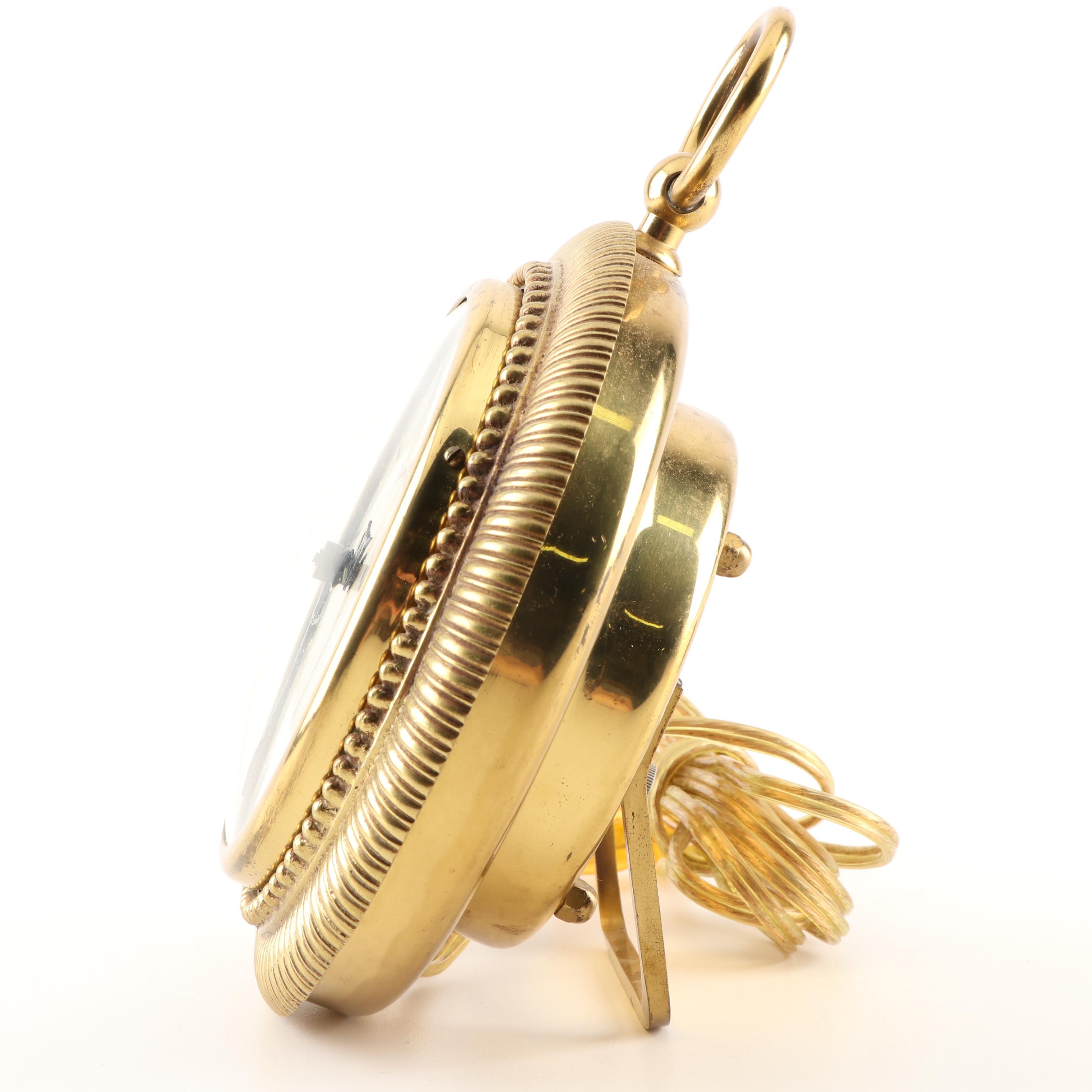 Warren Kessler Electric Brass Desk Clock | EBTH