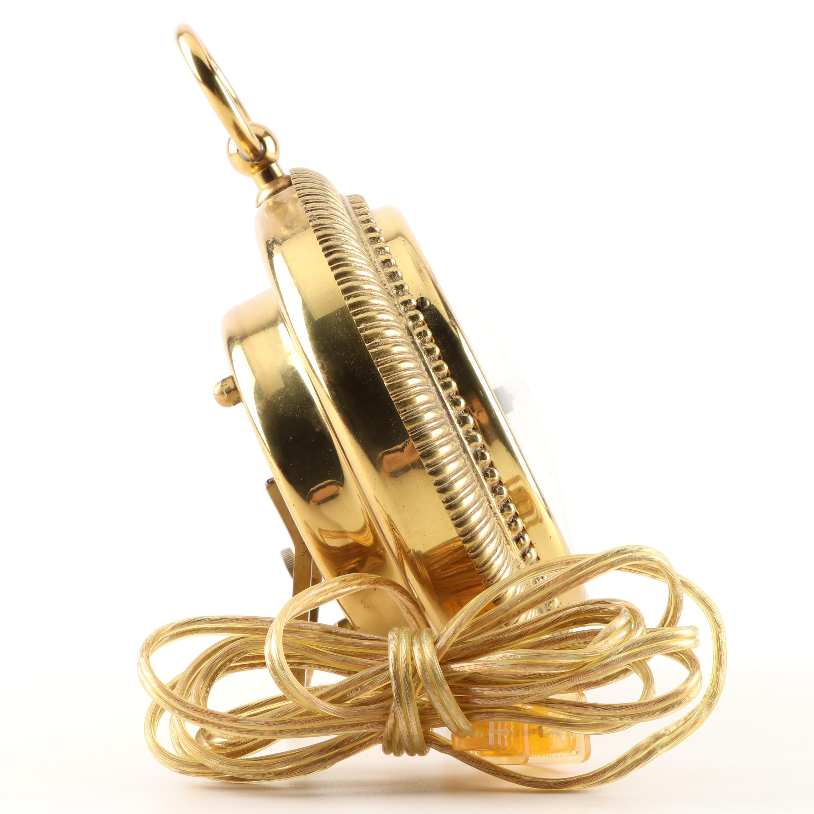 Warren Kessler Electric Brass Desk Clock | EBTH