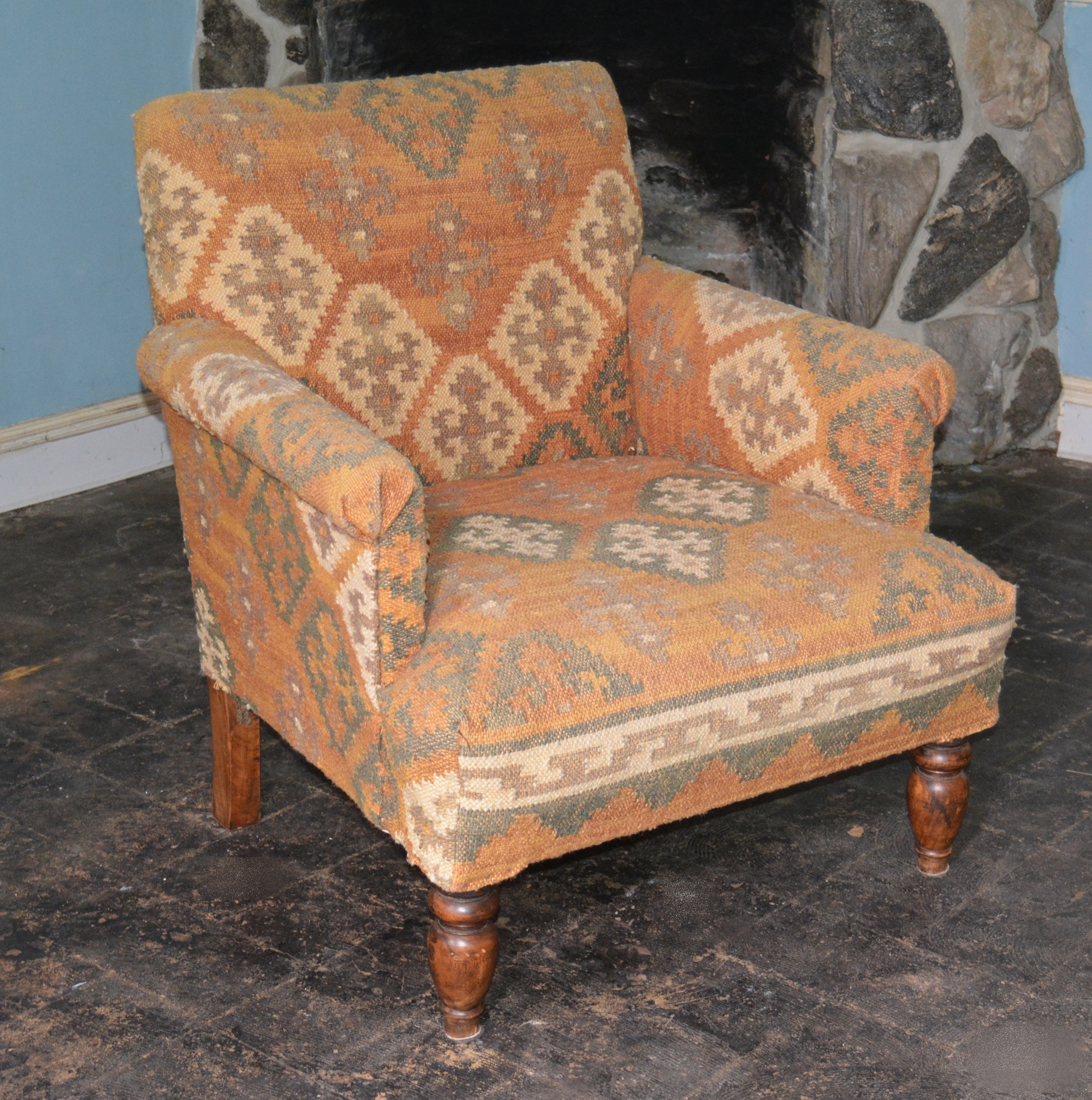 Kilim Upholstered Armchair EBTH