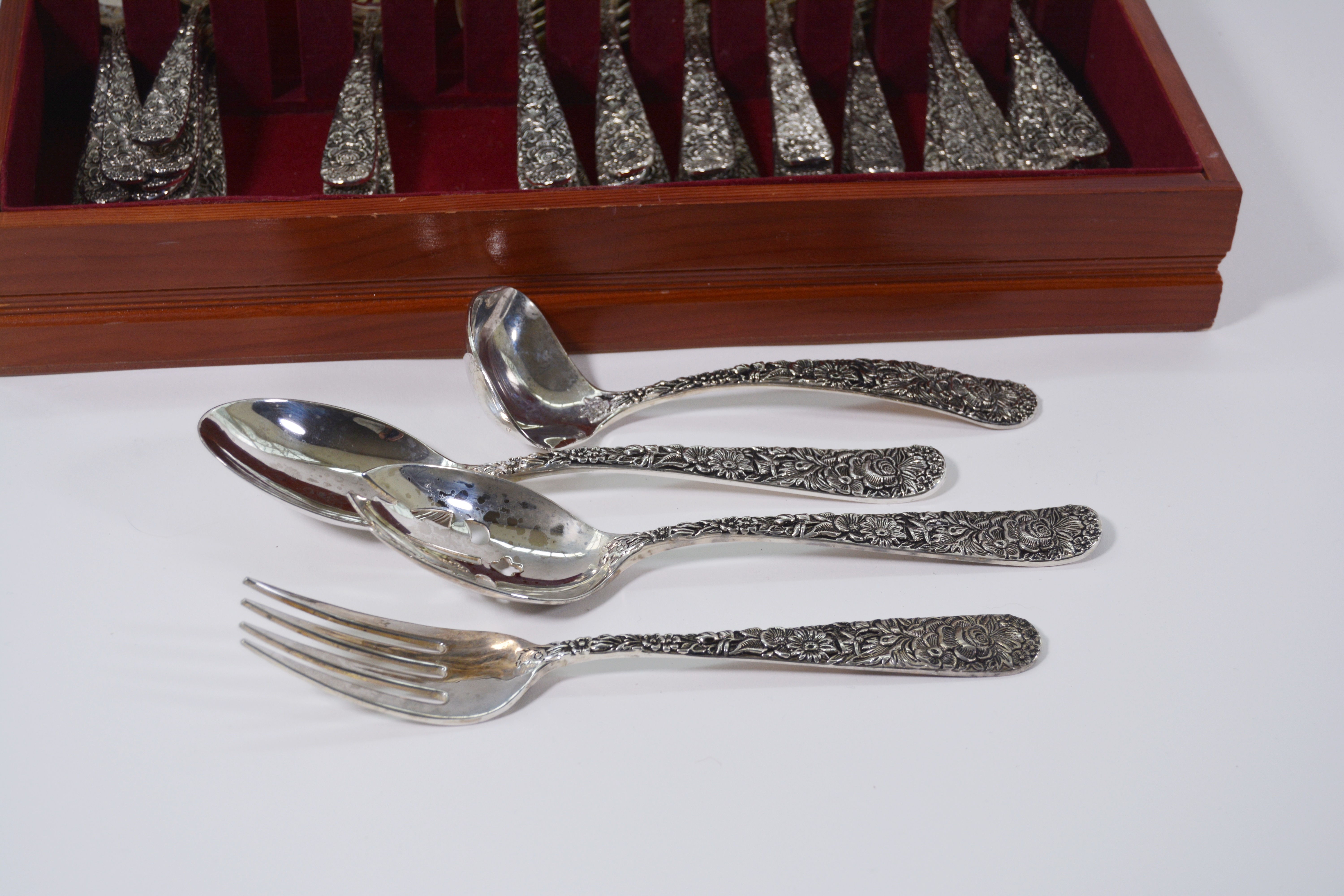 Godinger "Olde Bouquet" Silver Plate Flatware EBTH
