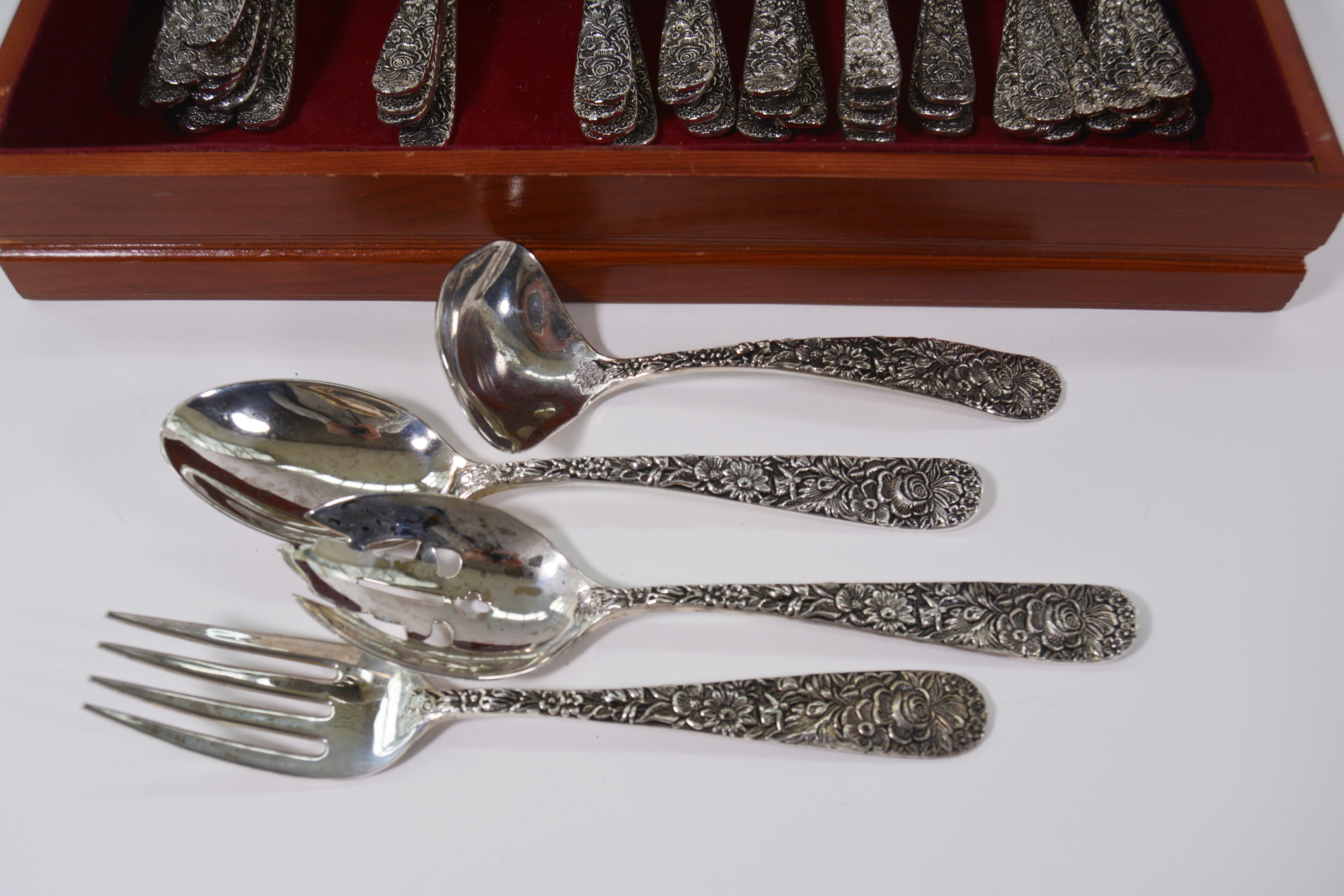 Godinger "Olde Bouquet" Silver Plate Flatware EBTH