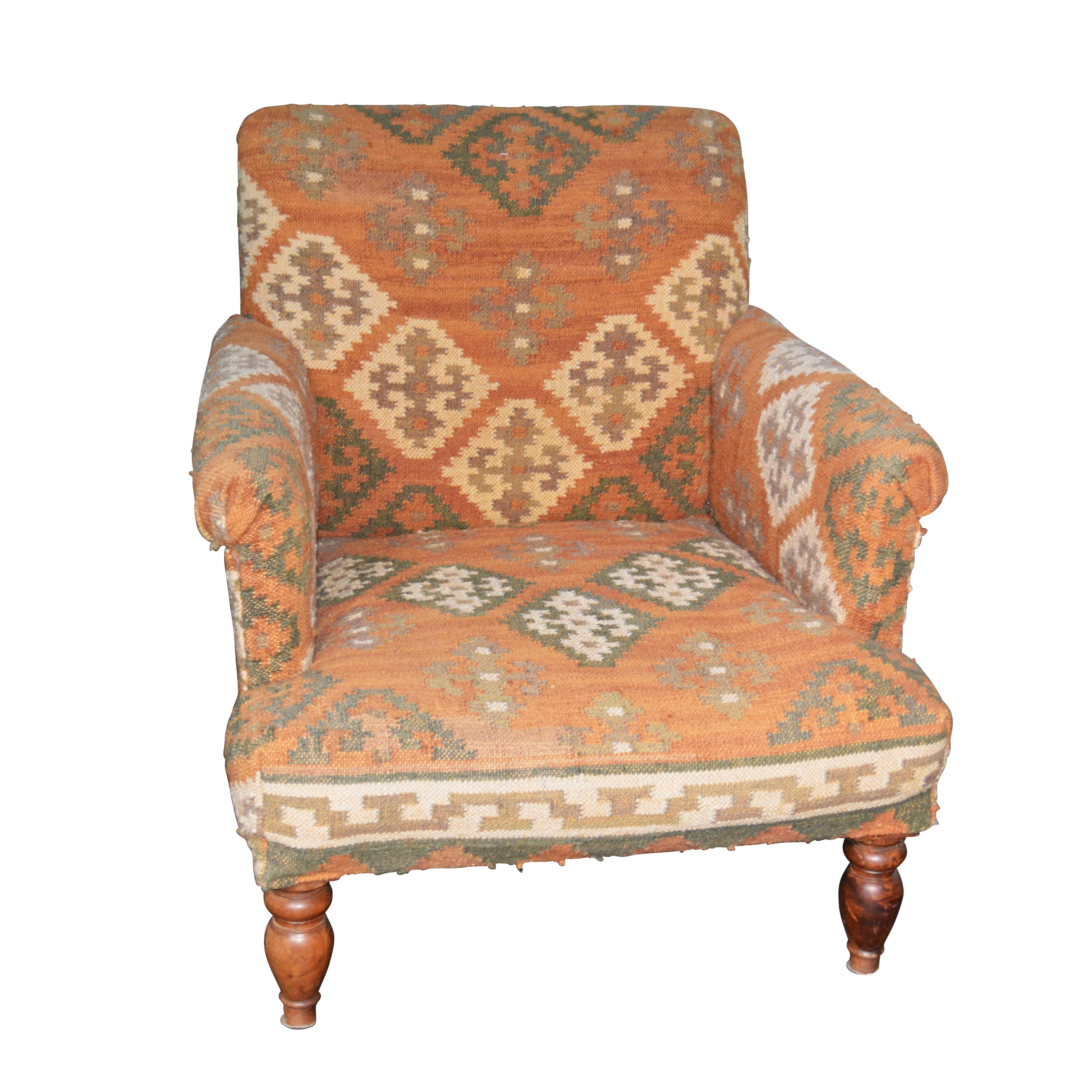 Kilim Upholstered Armchair EBTH