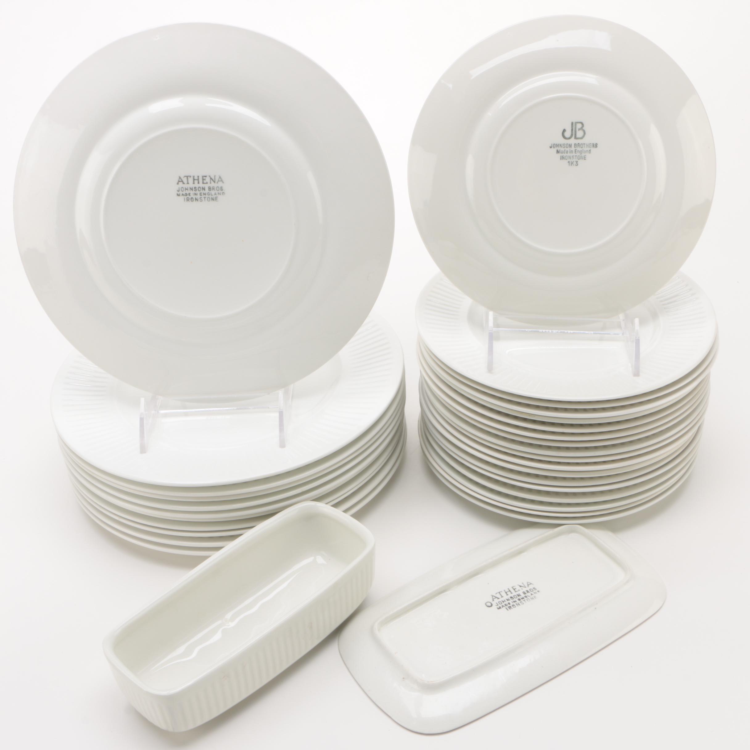 Johnson Bros. "Athena" Ironstone Dinnerware, Mid/Late 20th Century EBTH