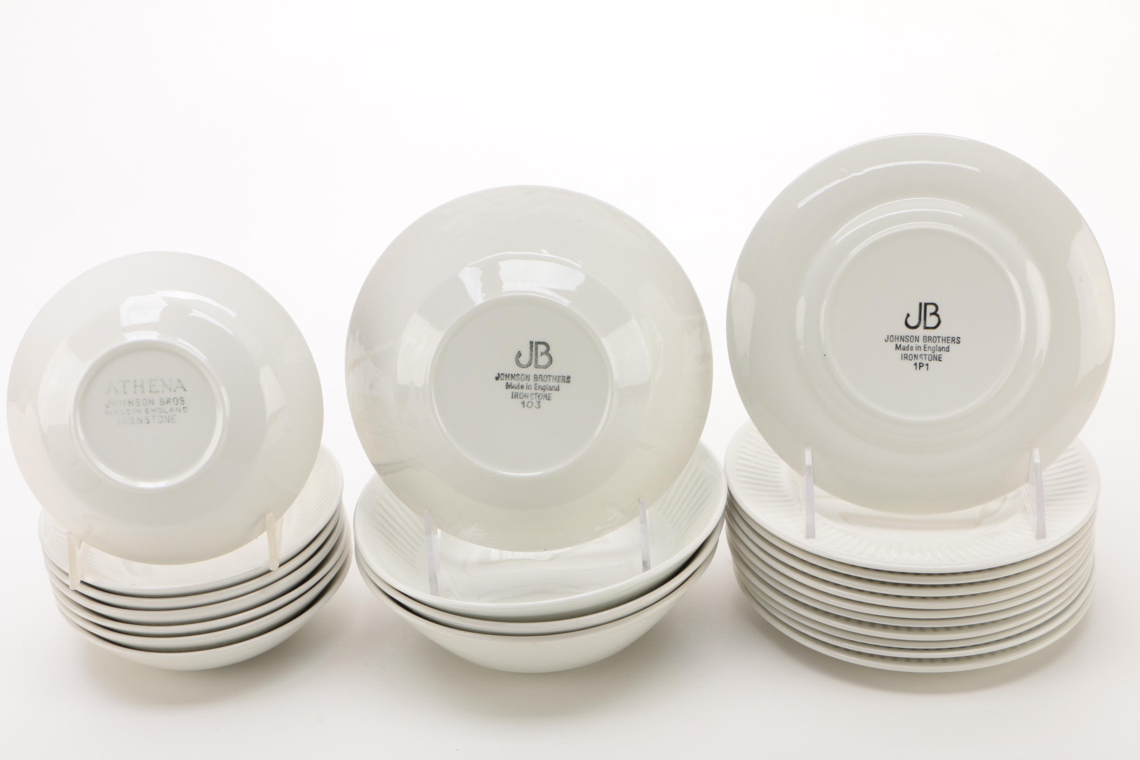 Johnson Bros. "Athena" Ironstone Dinnerware, Mid/Late 20th Century EBTH