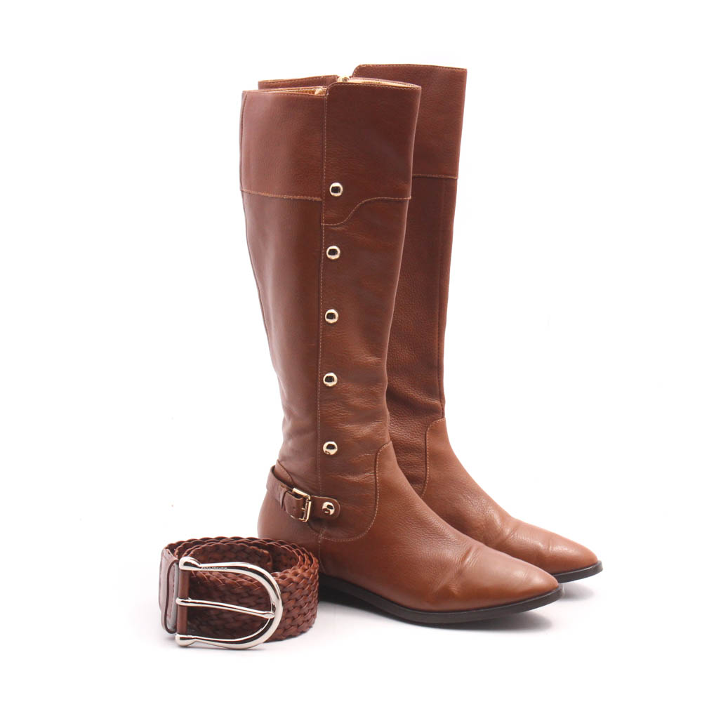 michael kors cognac boots