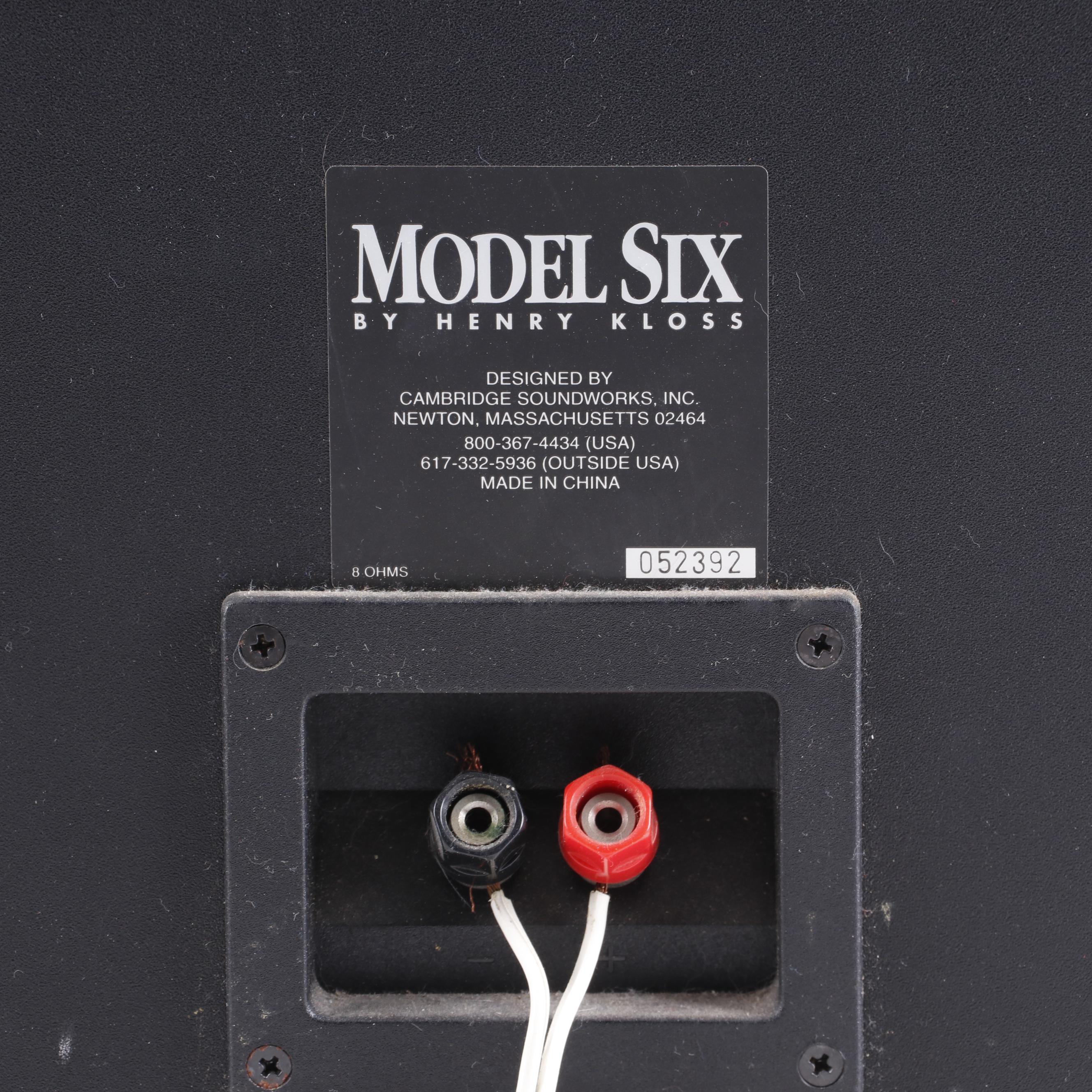 Cambridge Soundworks Model Six by Henry Kloss Speakers EBTH