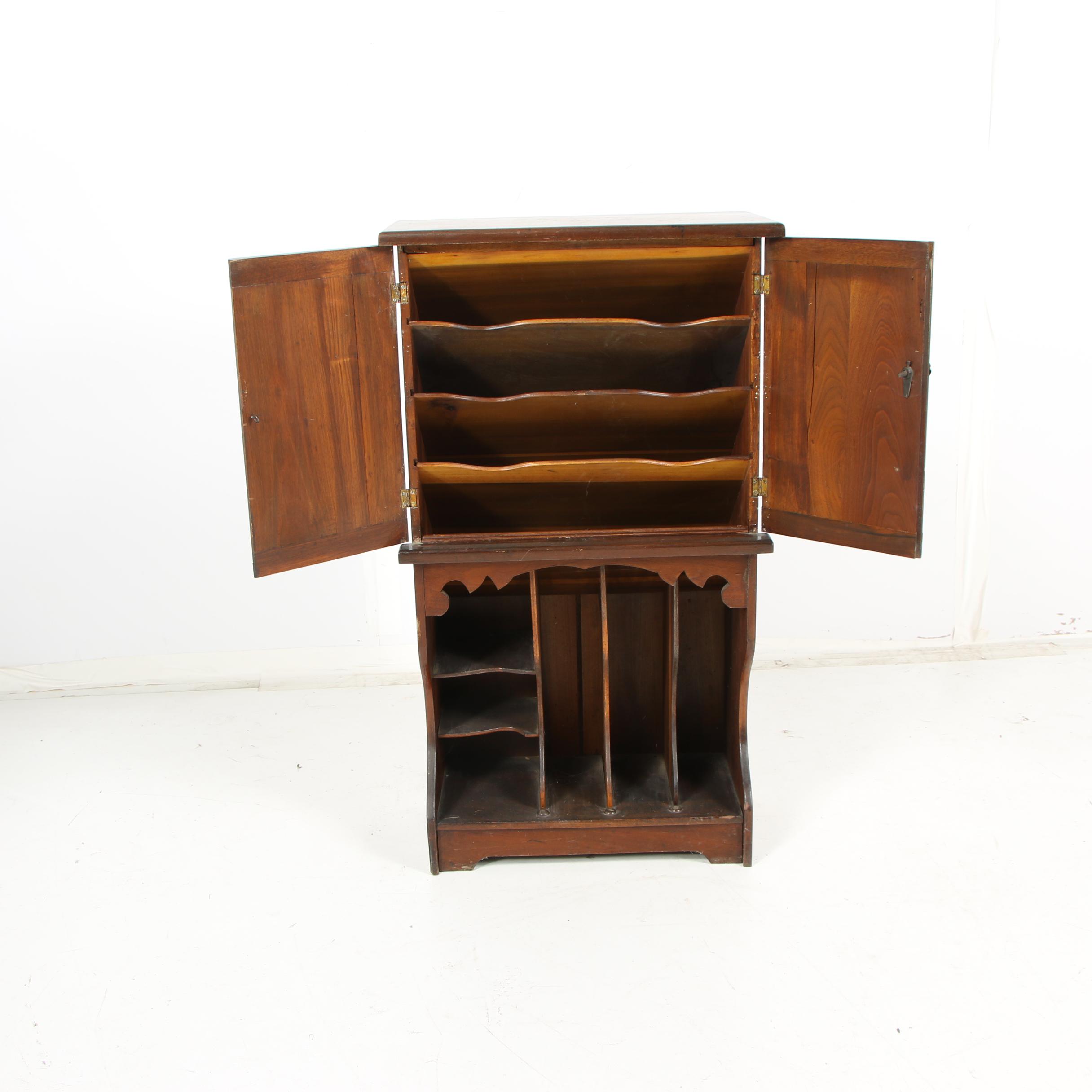 Carved Walnut Sheet Music Storage Early 20th Century EBTH