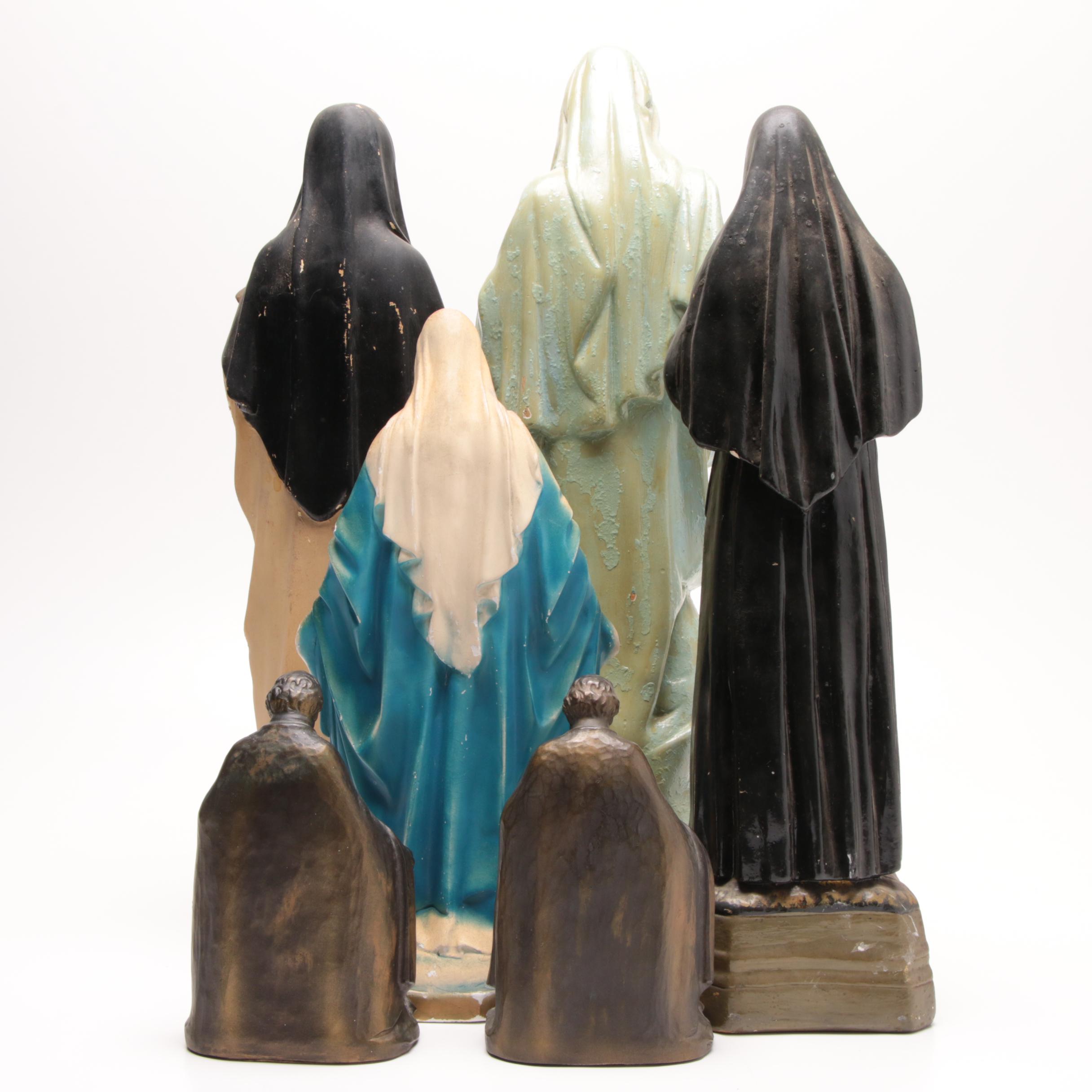Catholic Figurines with Bookends EBTH