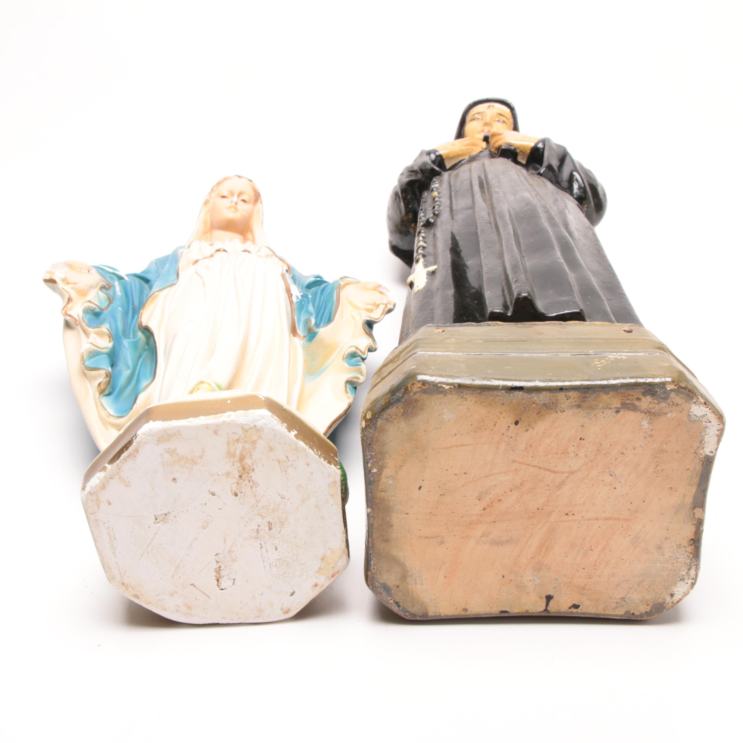 Catholic Figurines with Bookends EBTH