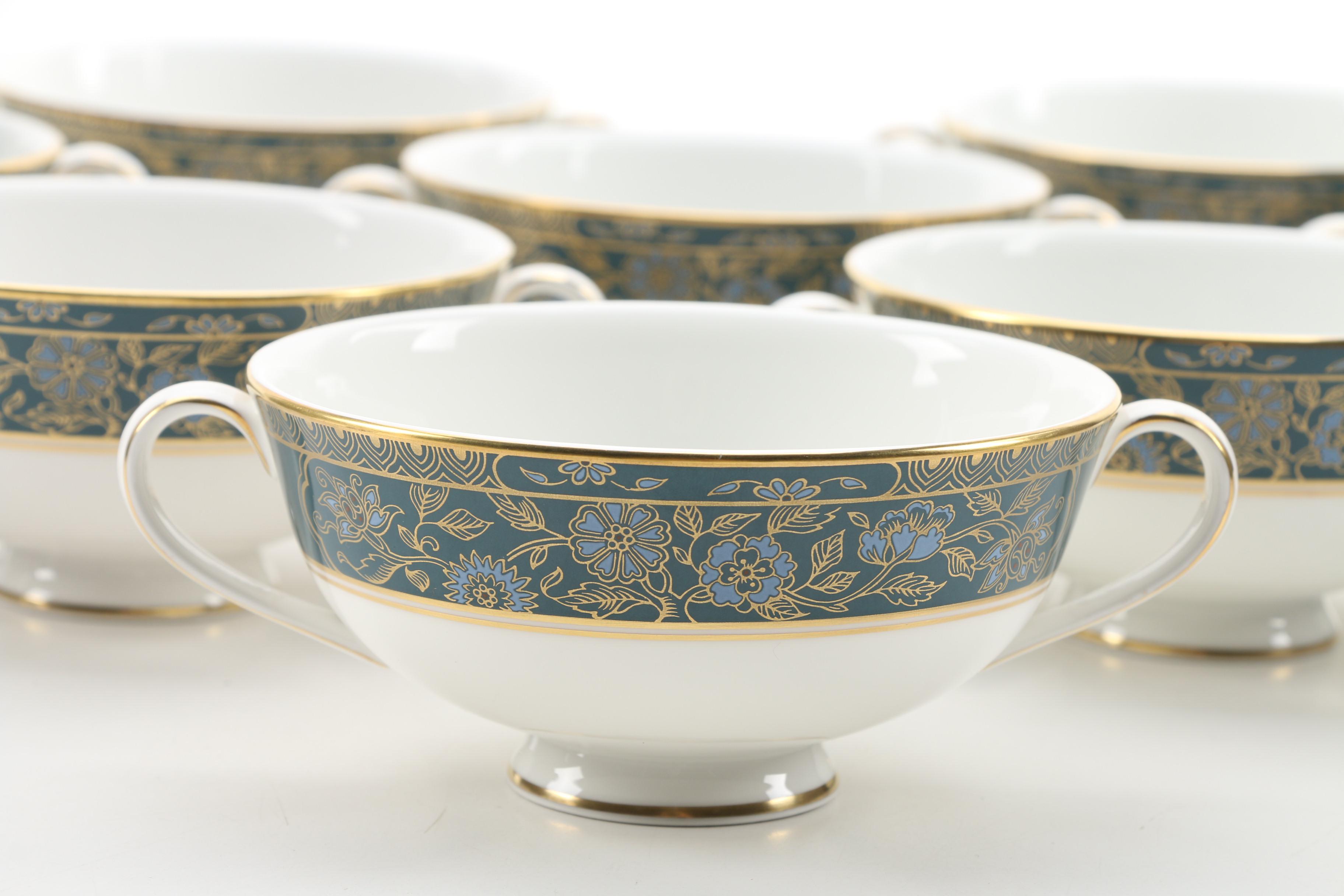 Royal Doulton "Carlyle" Bone China Cream Soup Bowls, 19722000 EBTH