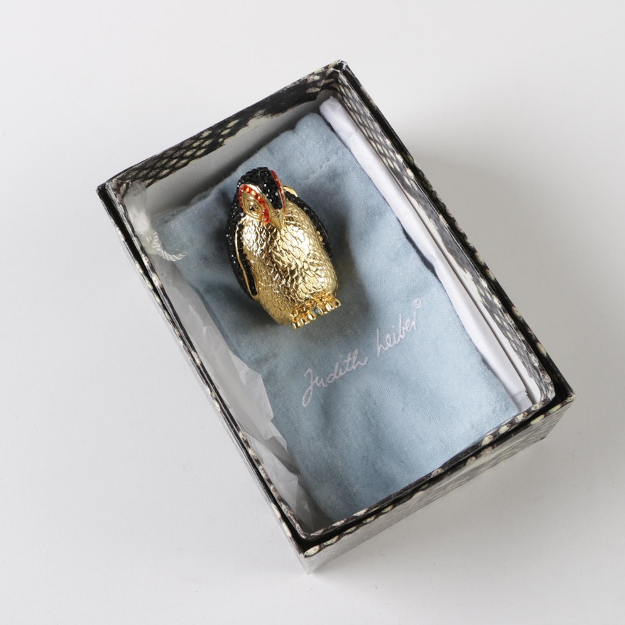 Judith Leiber Swarovski Crystal Penguin Pill Box | EBTH
