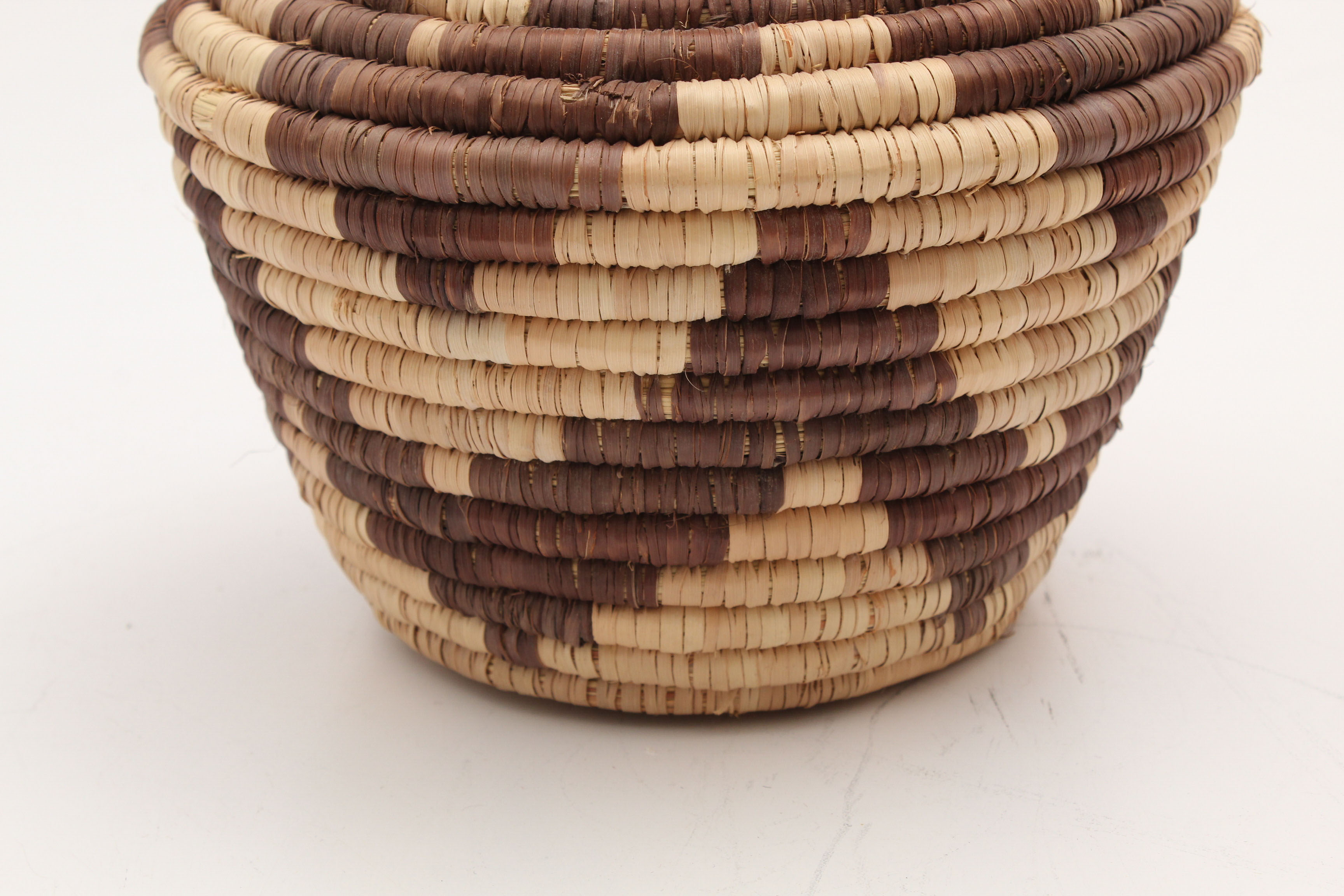 Papago HandMade Coiled Grass Basket EBTH