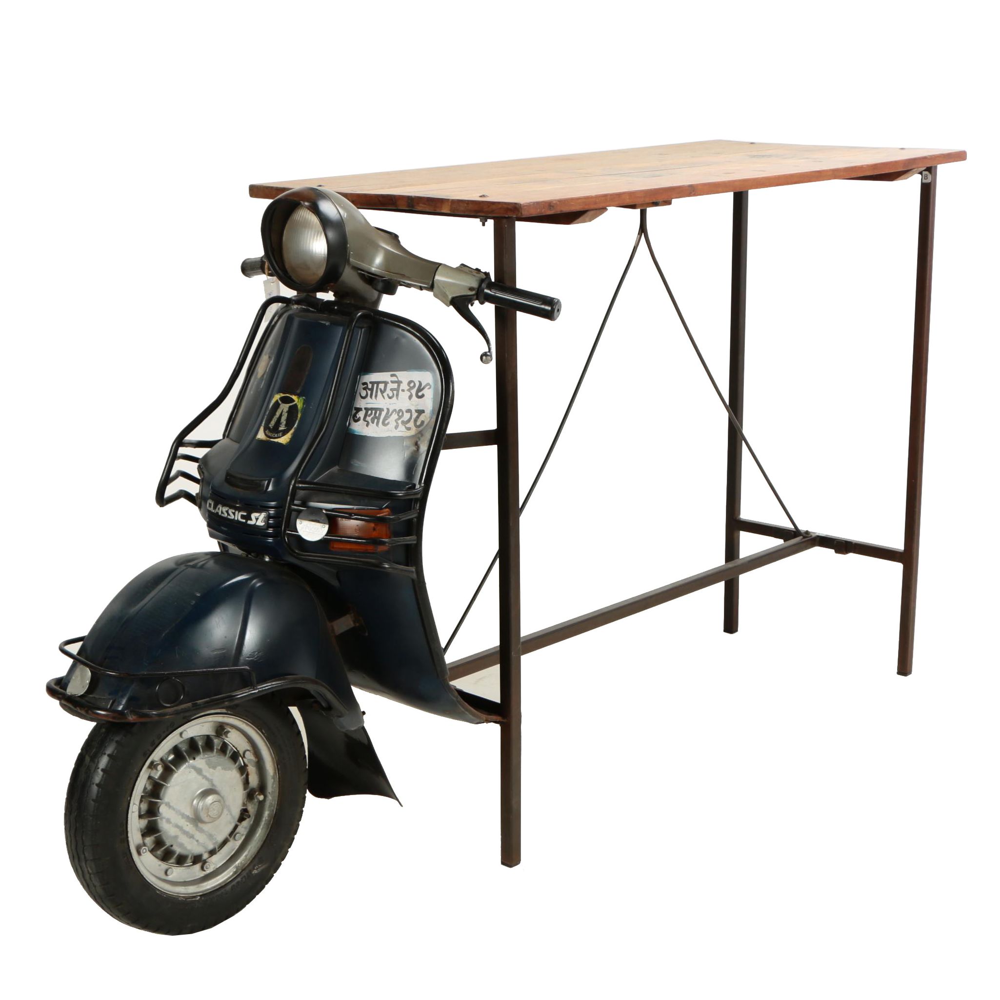 Repurposed Indian Scooter Bar Table EBTH