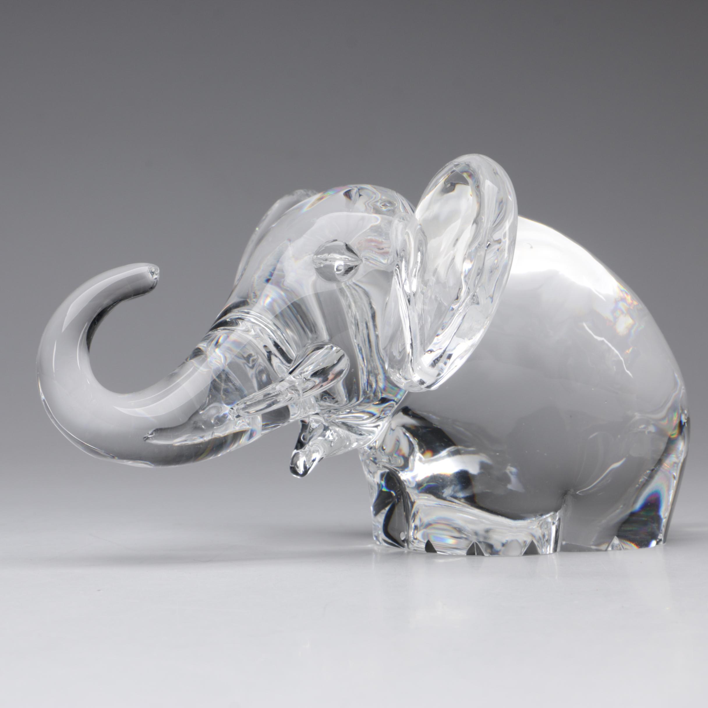Steuben Art Glass "Elephant" Figurine Designed by John Dreves, 1941 EBTH