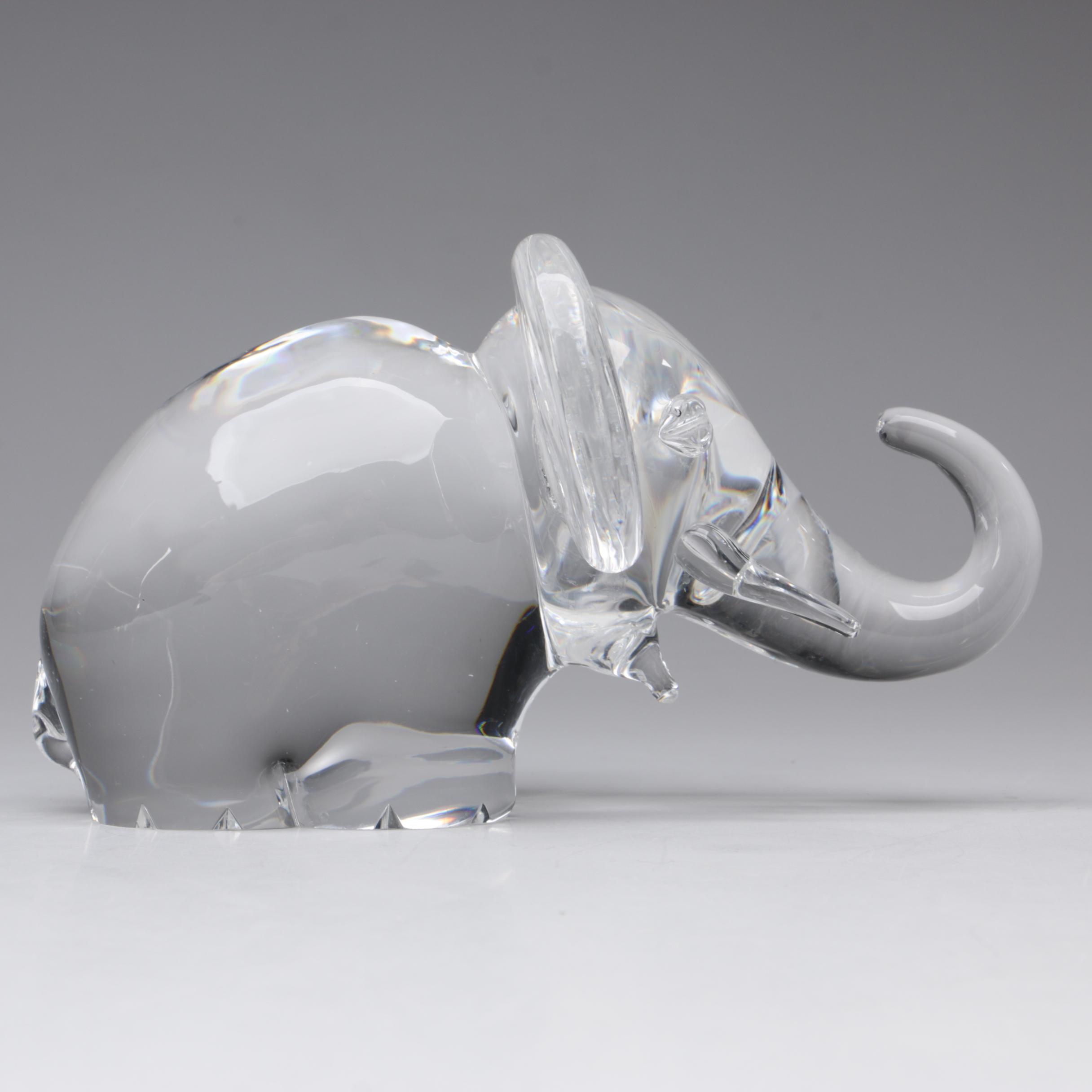 Steuben Art Glass "Elephant" Figurine Designed by John Dreves, 1941 EBTH