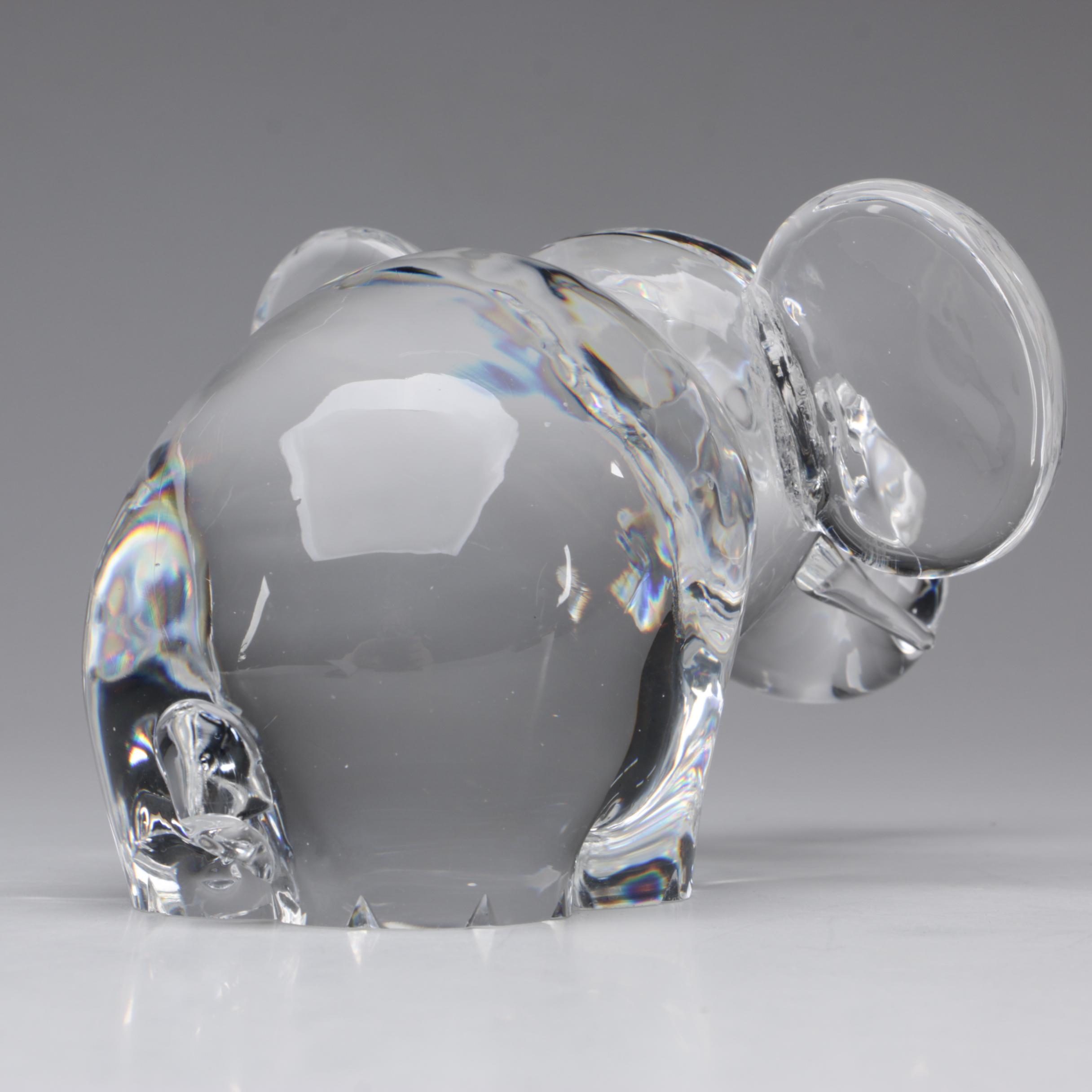 Steuben Art Glass "Elephant" Figurine Designed by John Dreves, 1941 EBTH