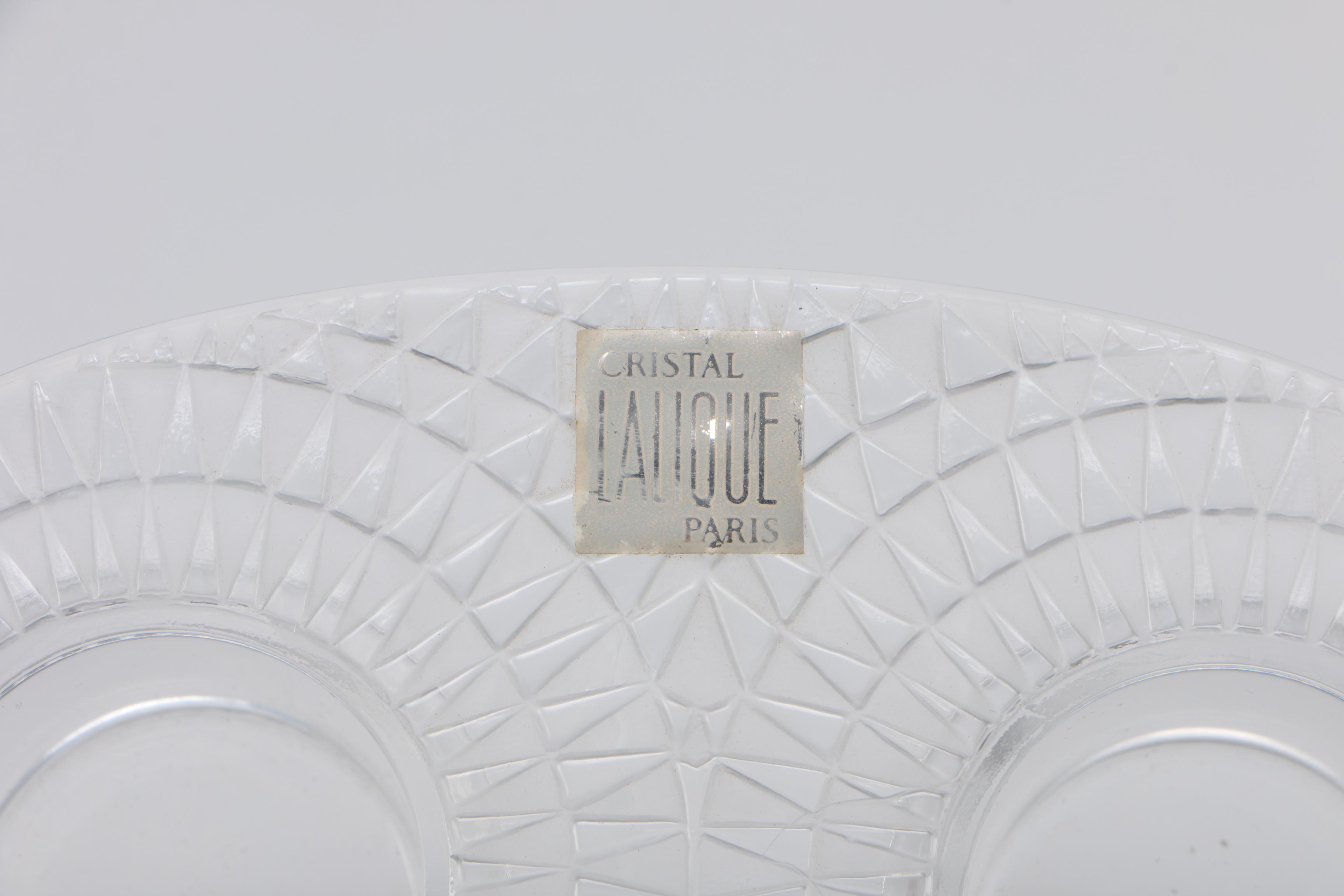 Lalique "Bourgueil" Crystal Cruet Set EBTH