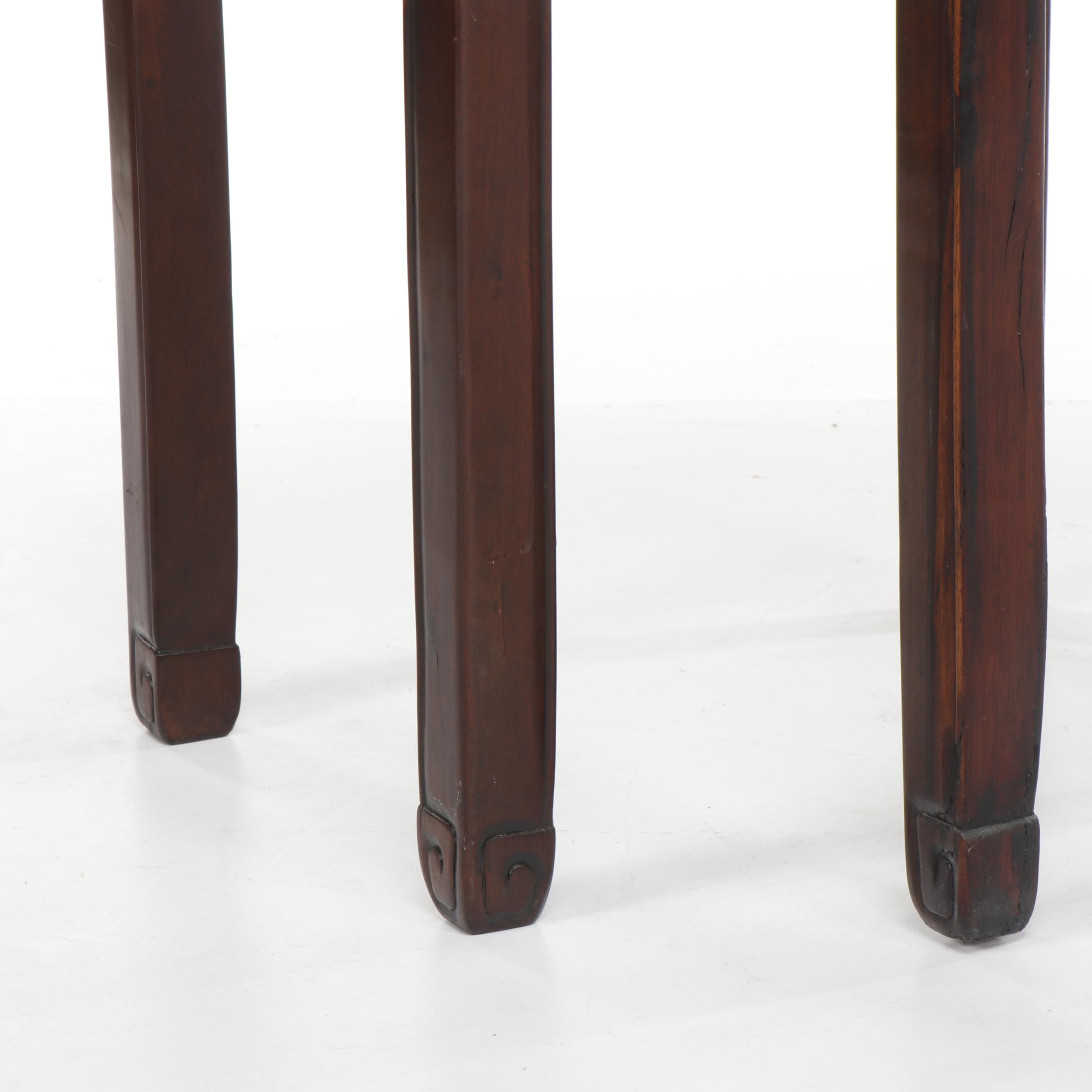 Chinese Cherry Wood Side Tables EBTH