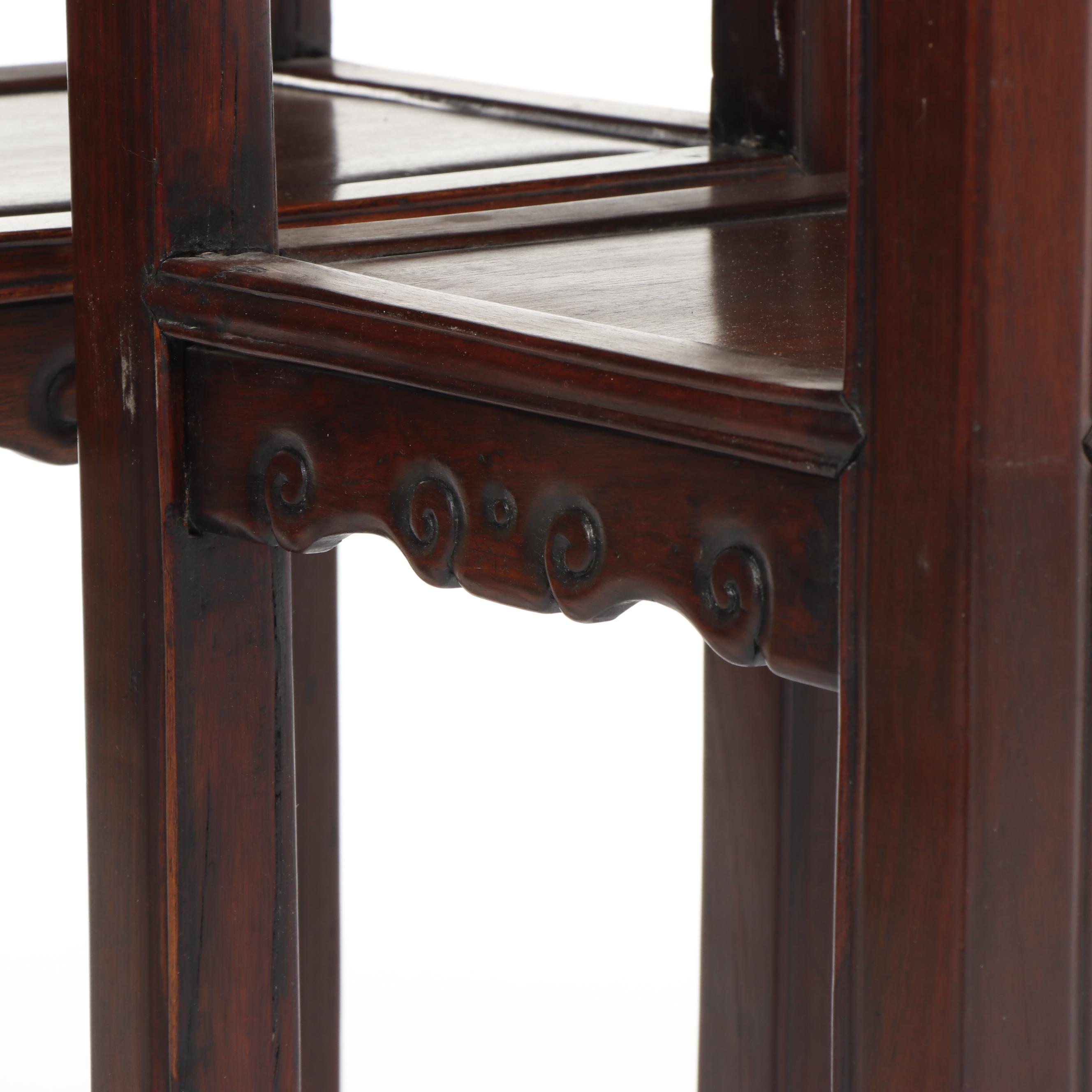 Chinese Cherry Wood Side Tables EBTH