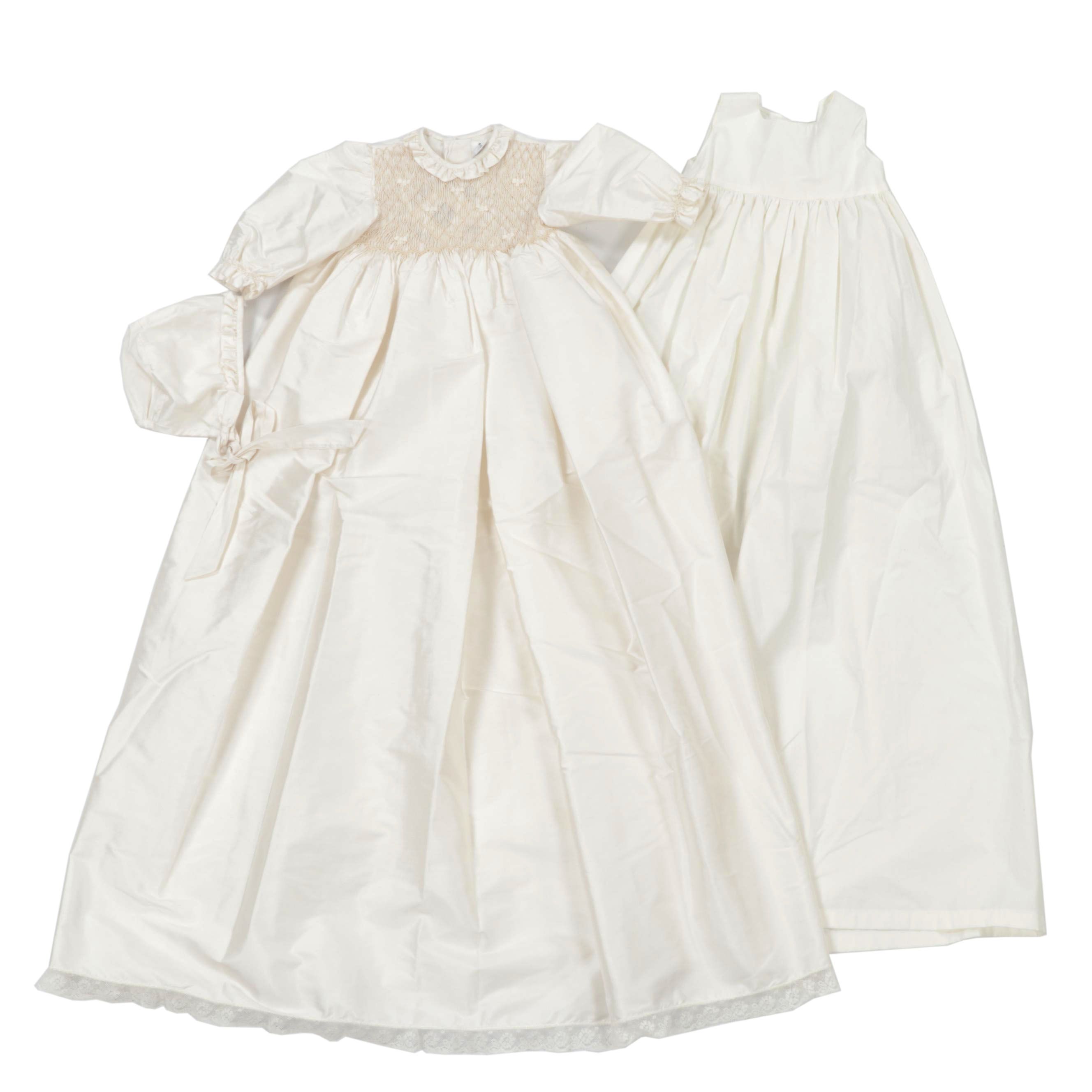 raw silk christening gowns