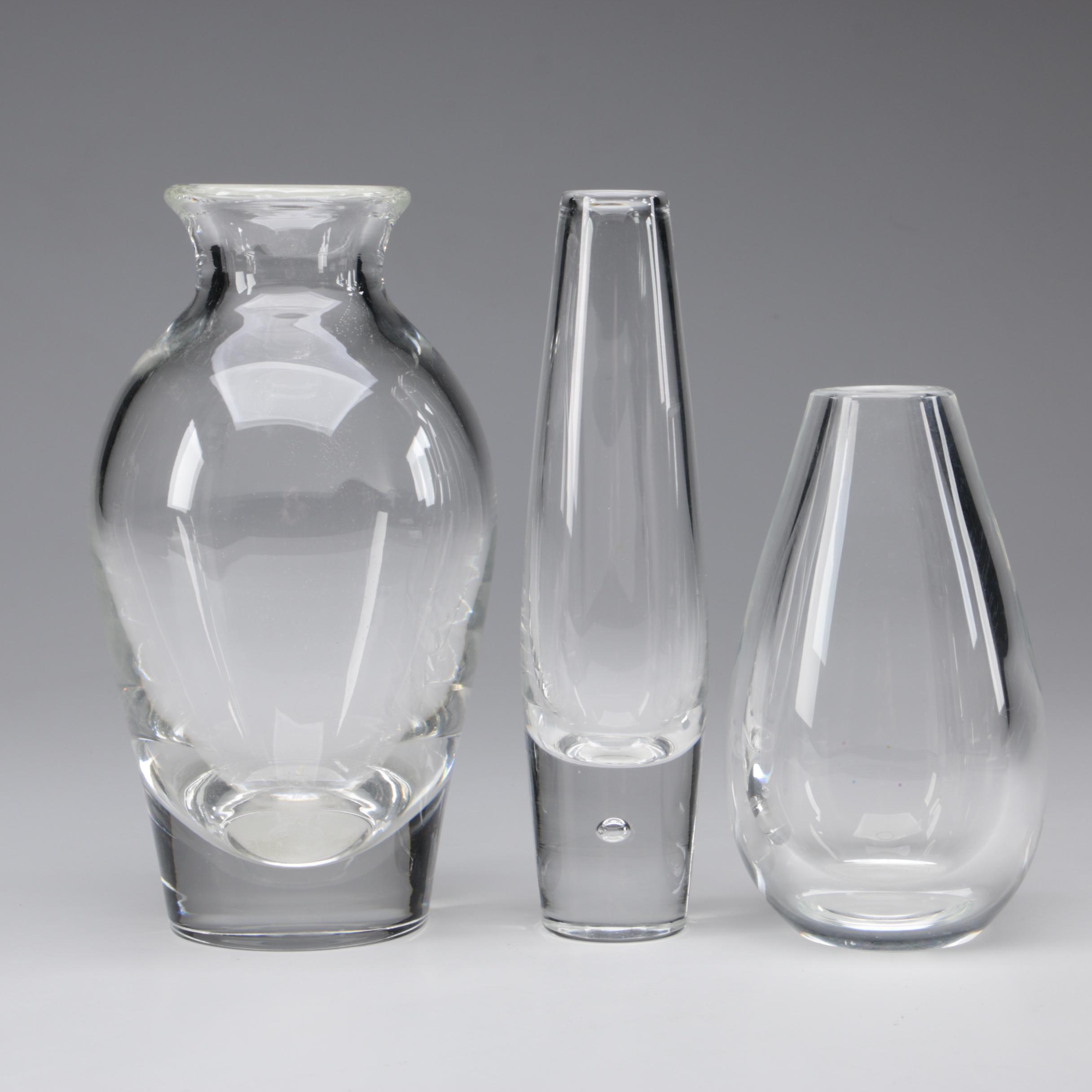 Steuben Art Glass Vases including Teardrop Bud Vase by David Hills, 1949 EBTH
