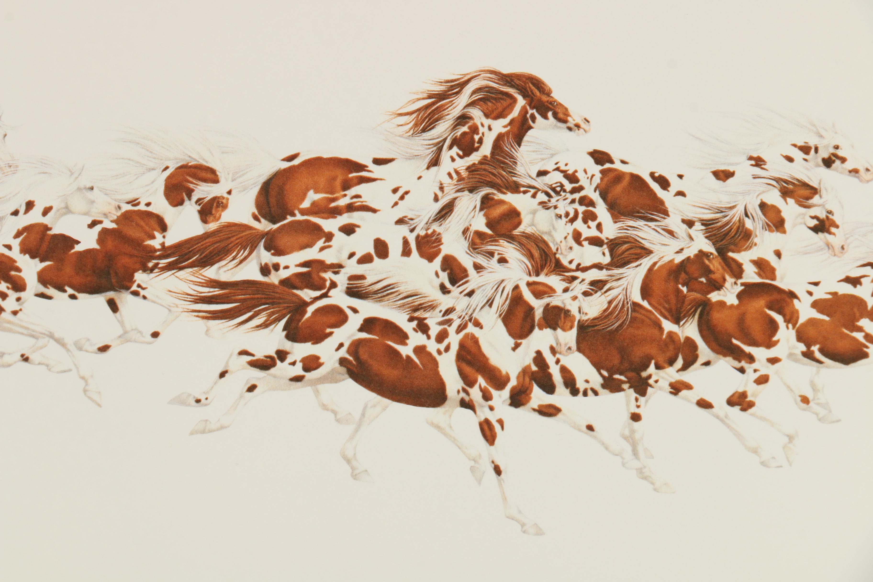 Bev Doolittle Limited Edition Offset Lithograph "When the Wind Had