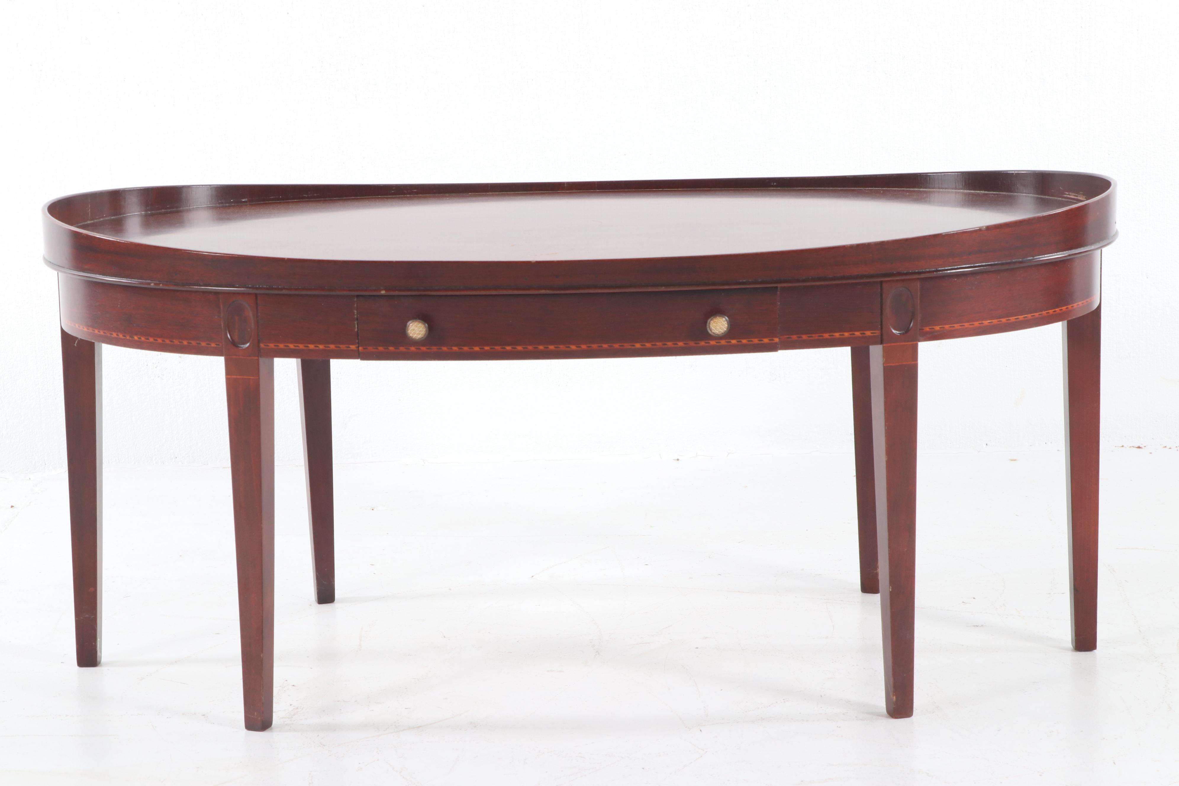 Mahogany Federal Inlay Coffee Table by Mersman | EBTH