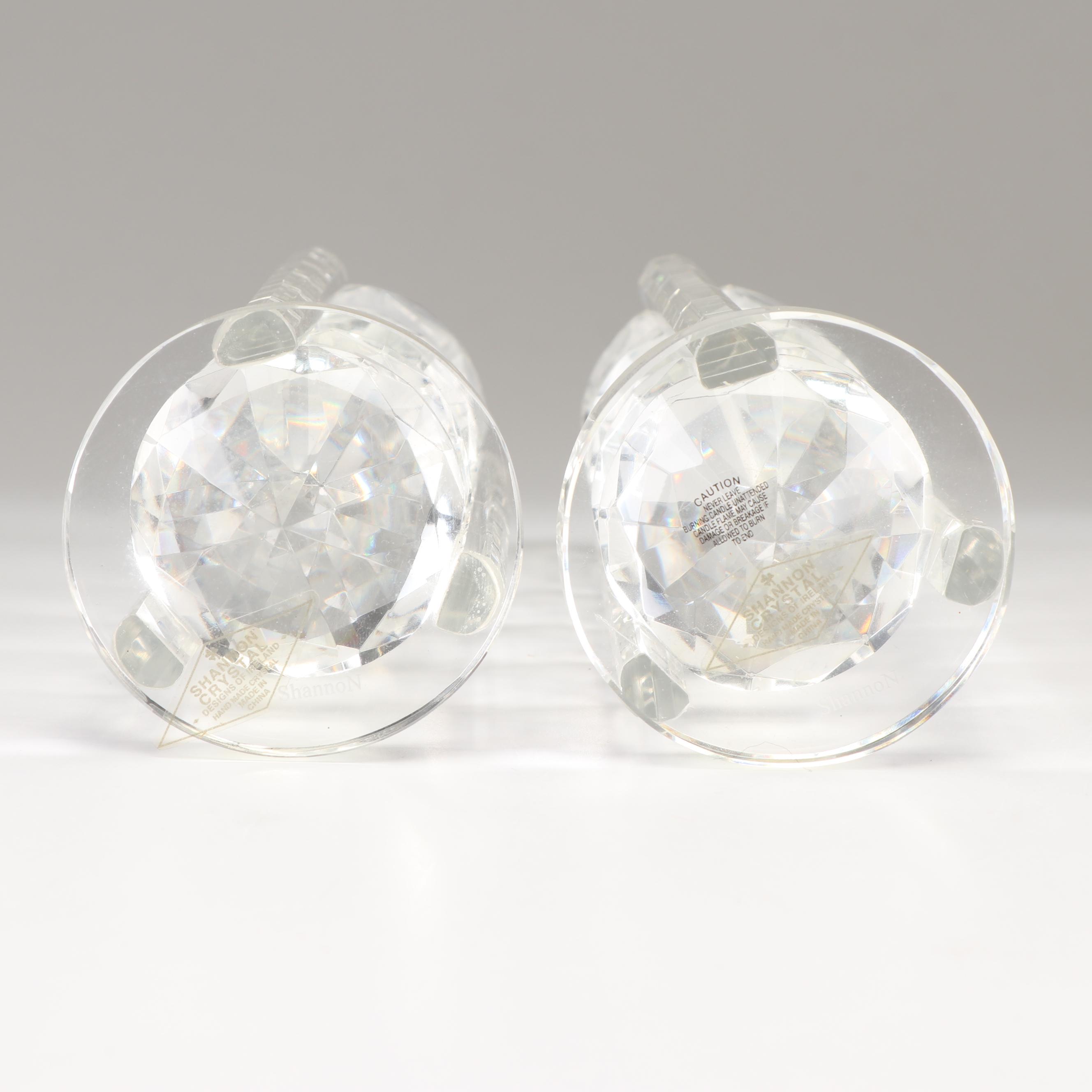 Shannon Crystal Stacked Candle Holders EBTH