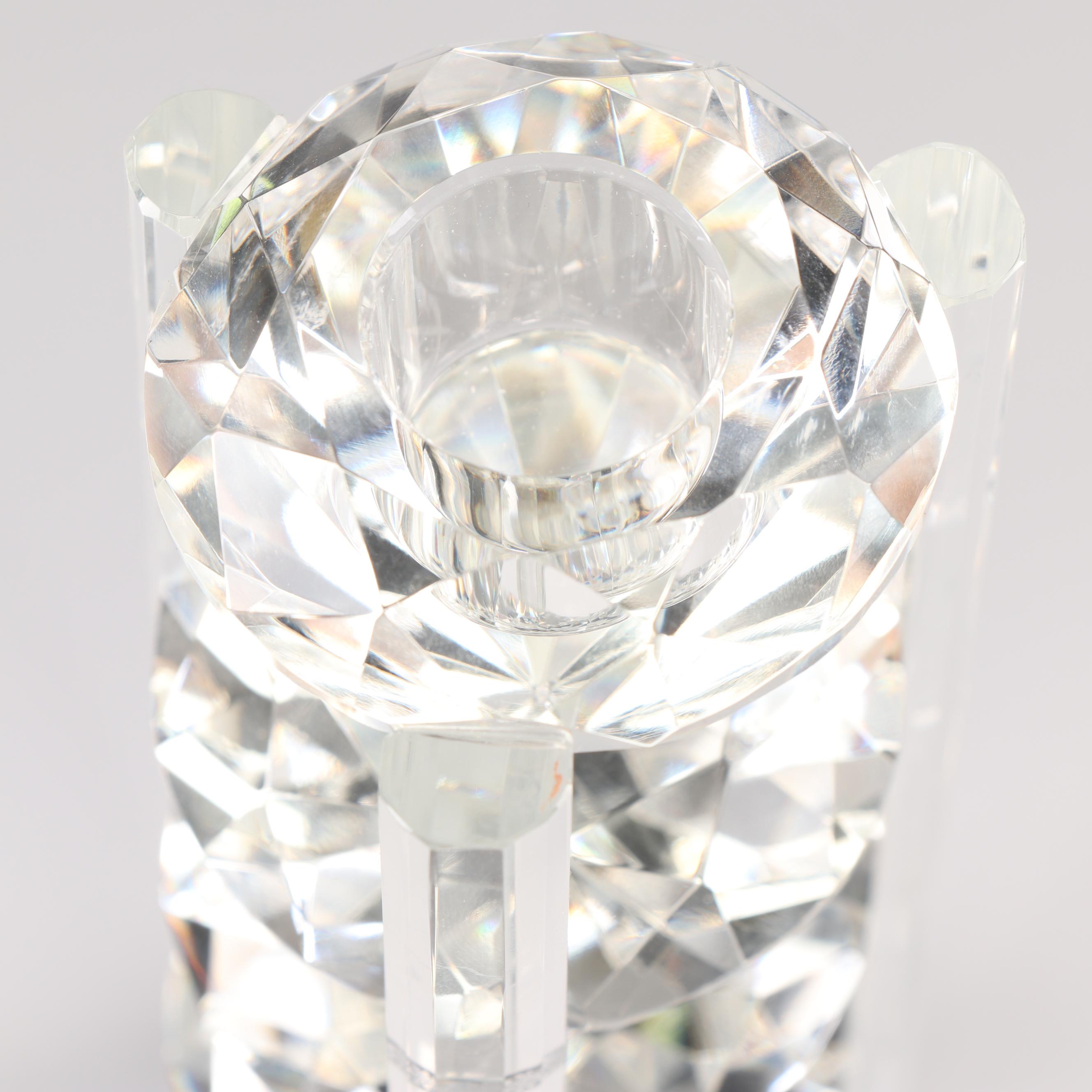 Shannon Crystal Stacked Candle Holders EBTH