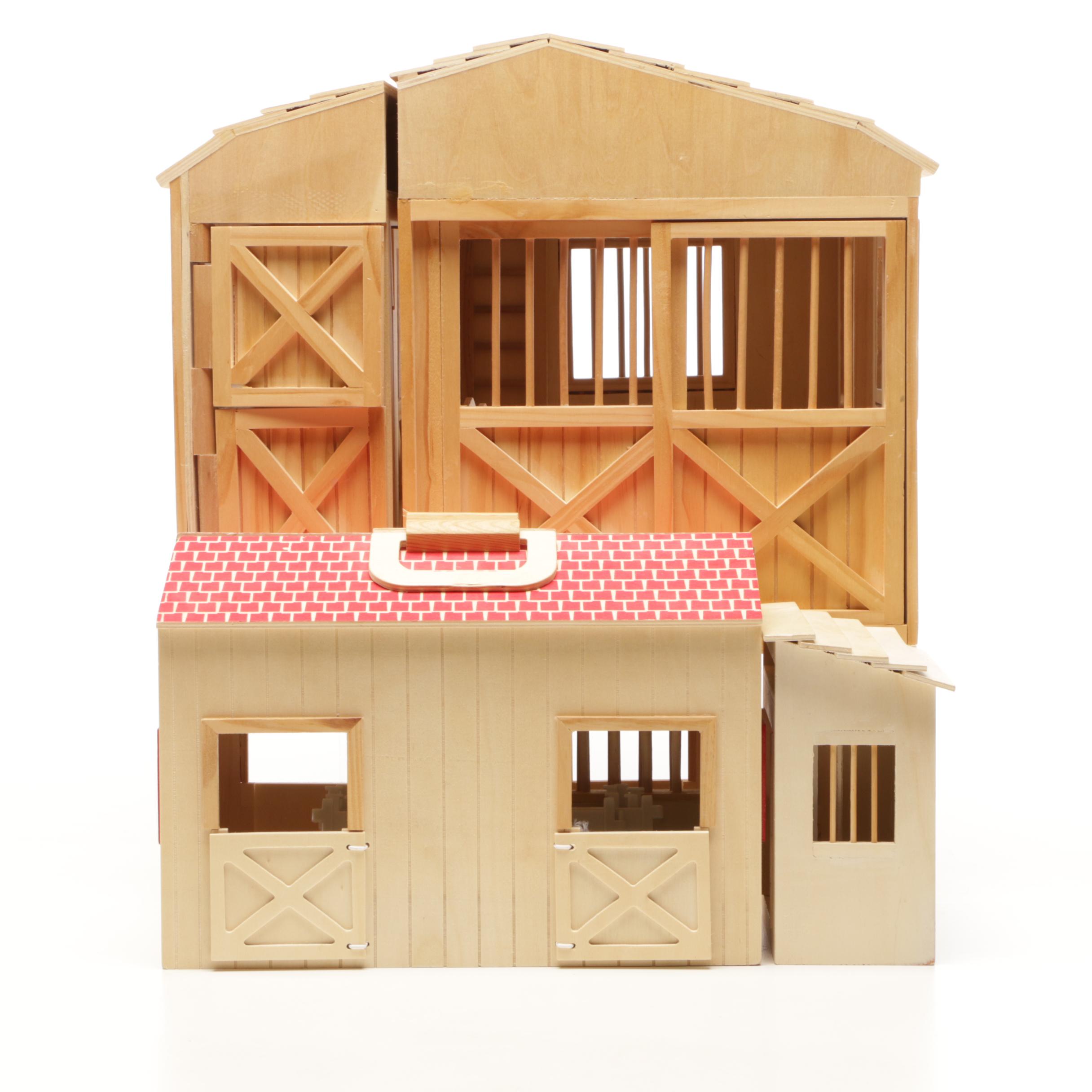 Melissa Doug Play Barn With Horse Barn And Artminds Stall Ebth