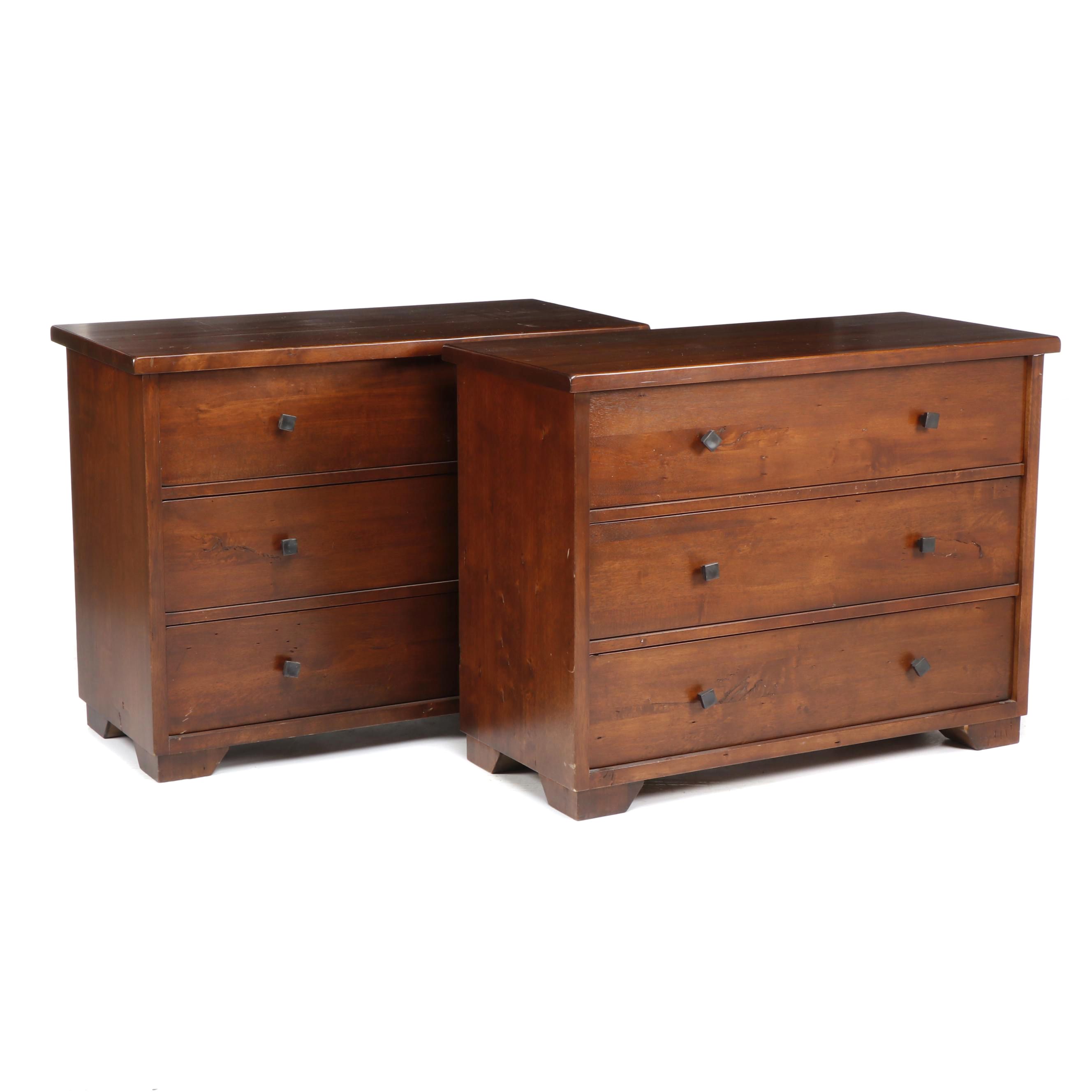 Pottery Barn Mahogany Sumatra Dressers Ebth