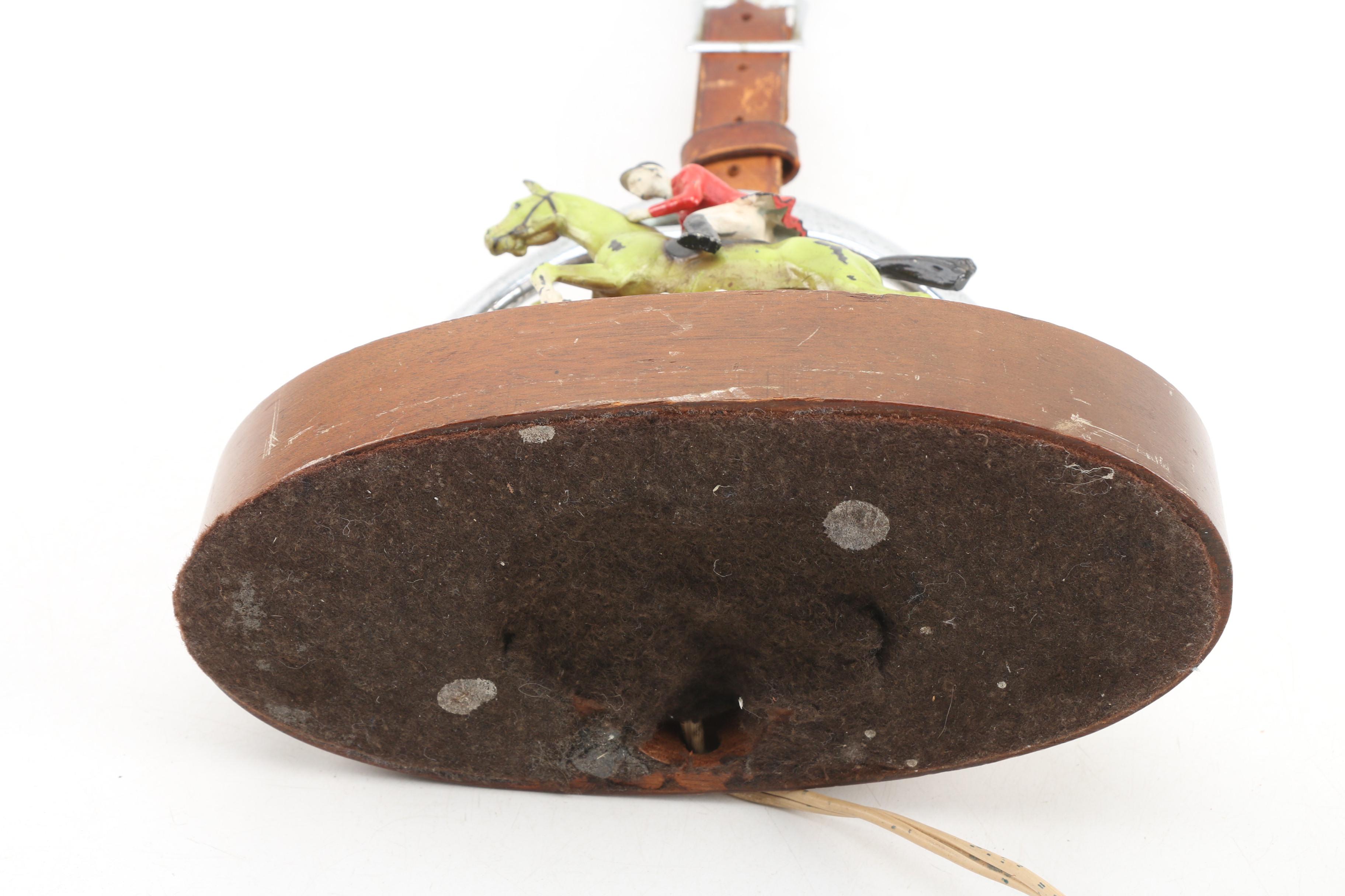 EquestrianThemed Horse and Jockey Table Lamp with Shade EBTH