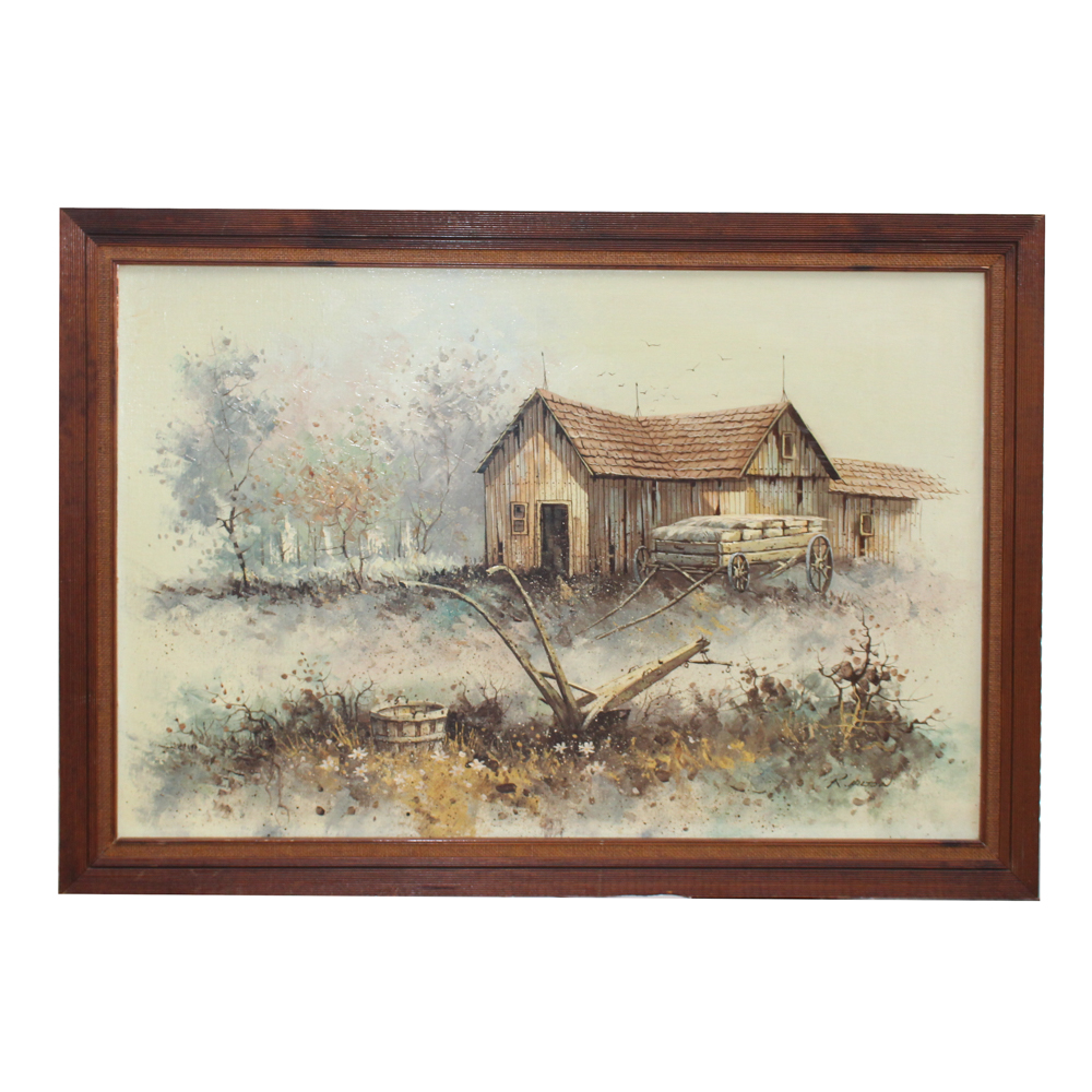 R Hilton Oil Painting Ebth