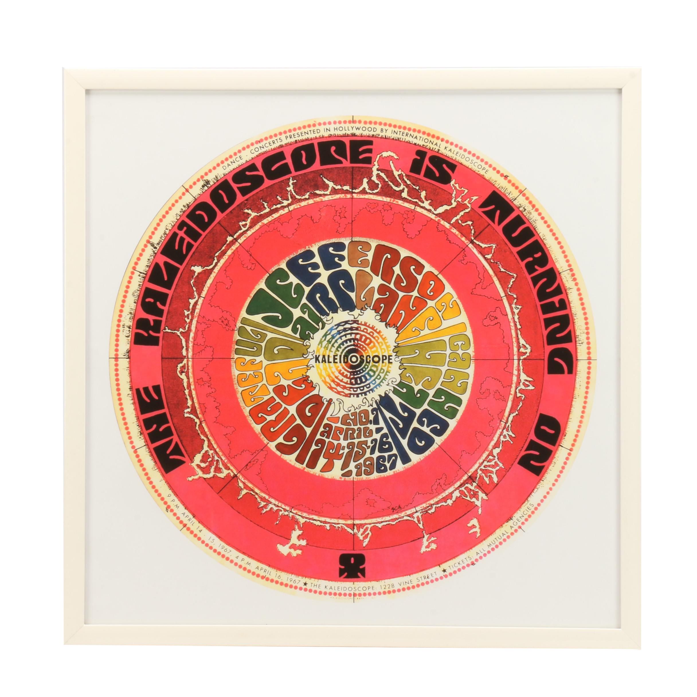 Giclée After Gary Essert Poster for "Kaleidoscope" 1967 Concert EBTH