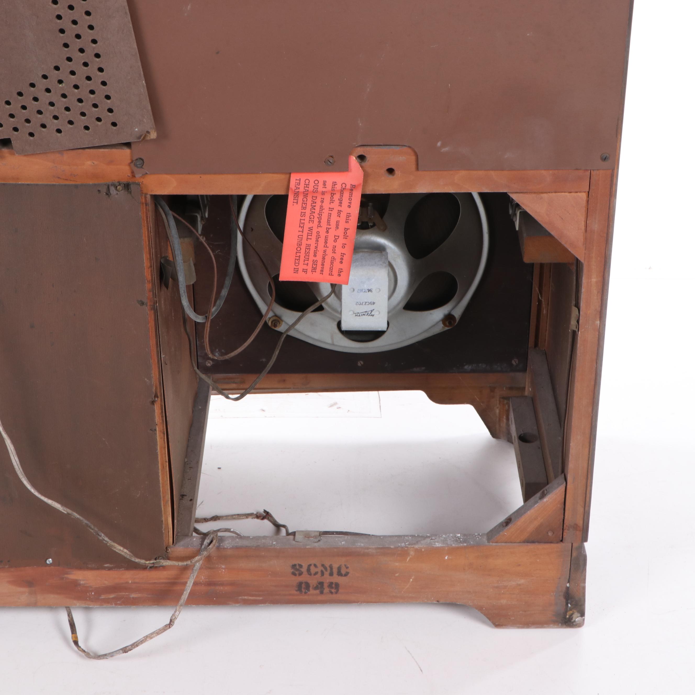 Zenith Cobramatic Mahogany Turntable and Radio 1950's EBTH