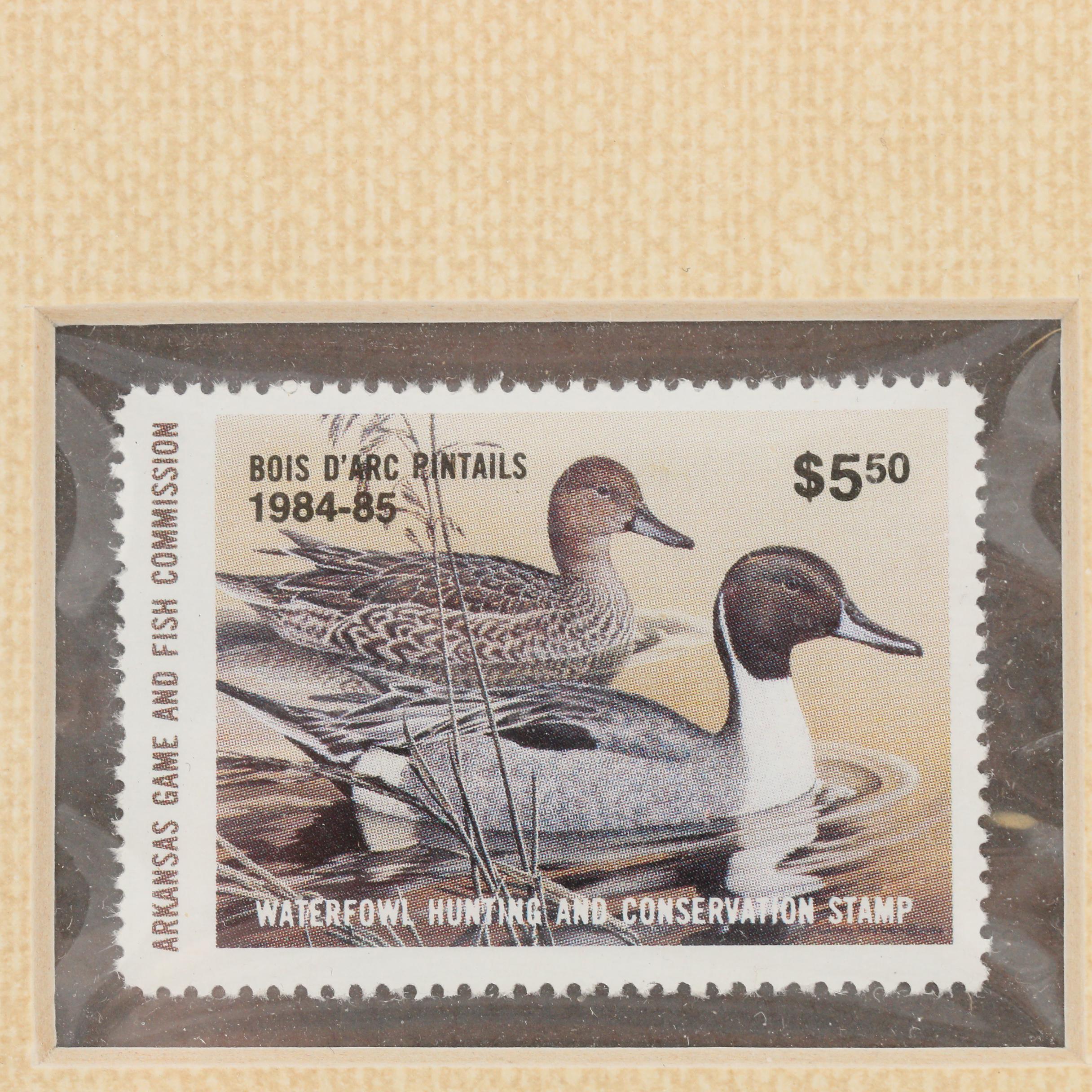 1984 Larry Hayden Arkansas Duck Stamp Print and Stamp EBTH
