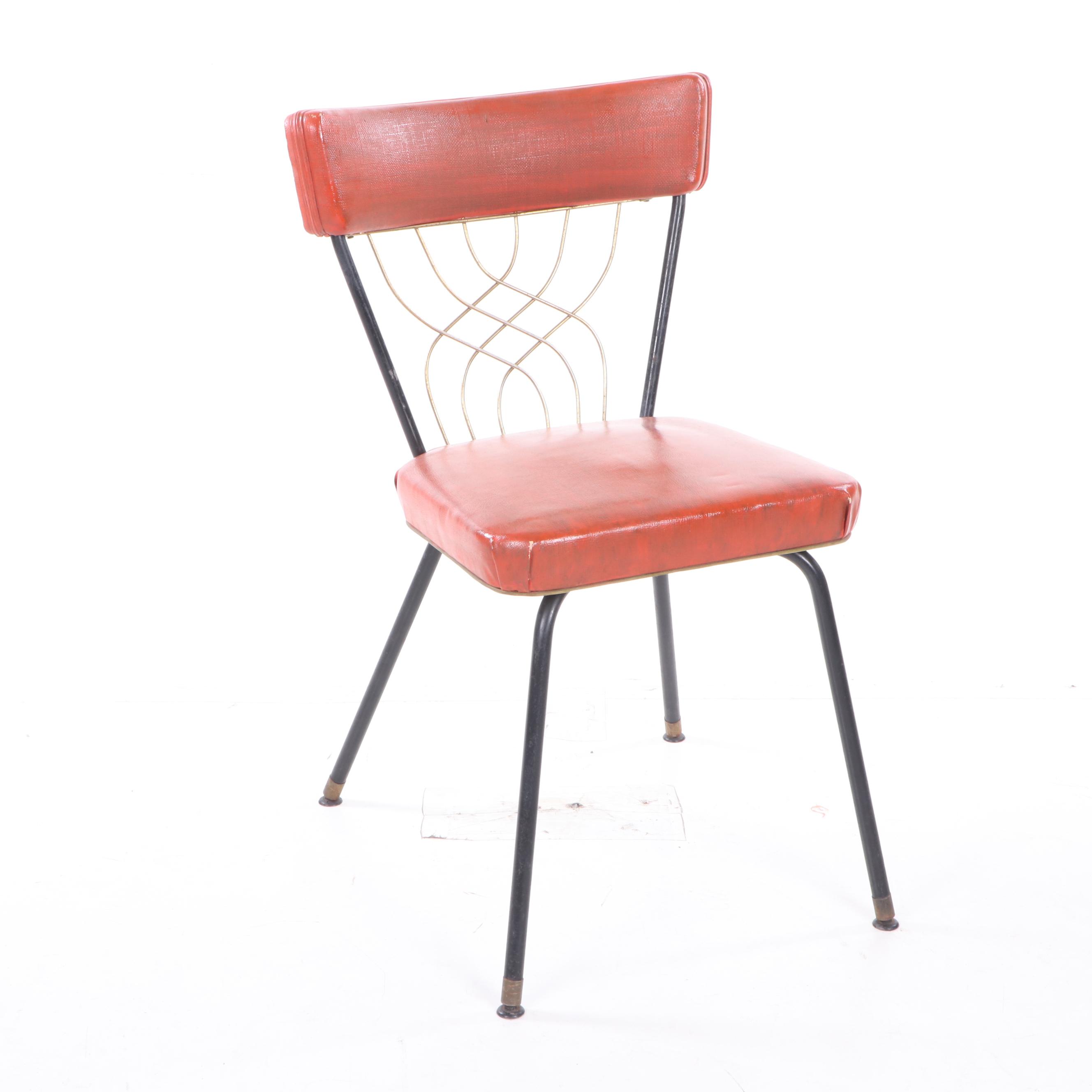 MidCentury Modern Metal and Vinyl Dining Chairs EBTH