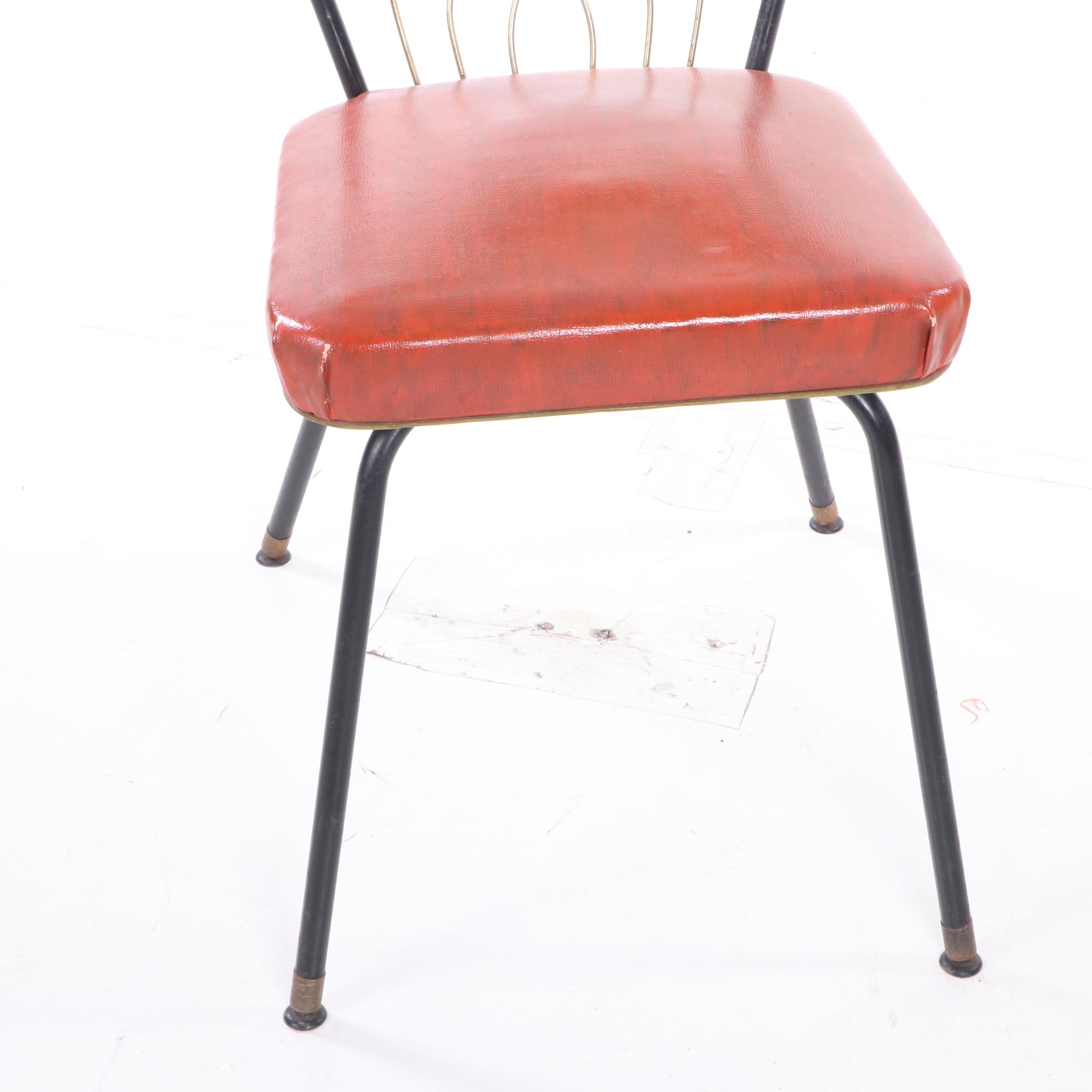 MidCentury Modern Metal and Vinyl Dining Chairs EBTH