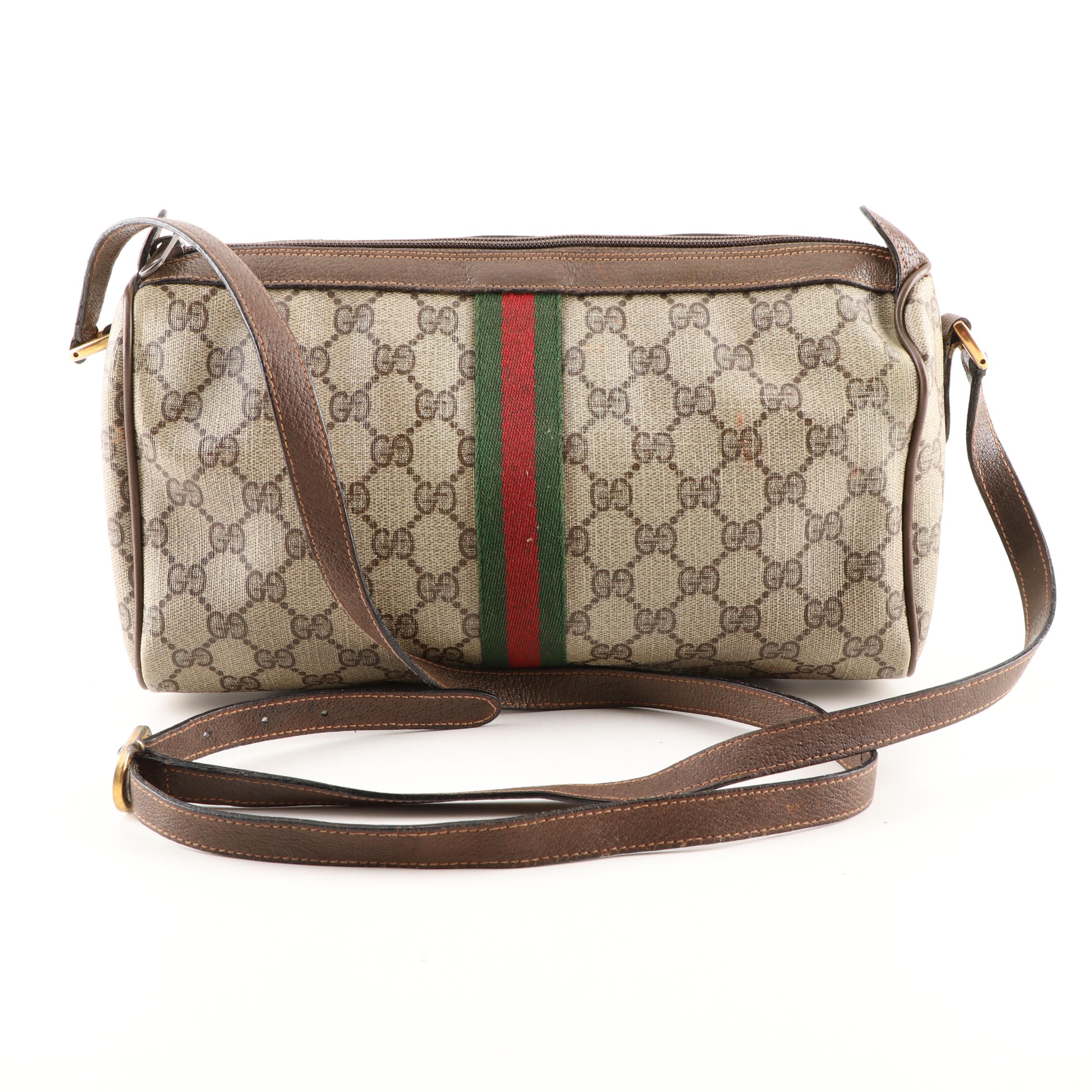 Gucci Accessory Collection Coated Canvas and Leather  Stripe