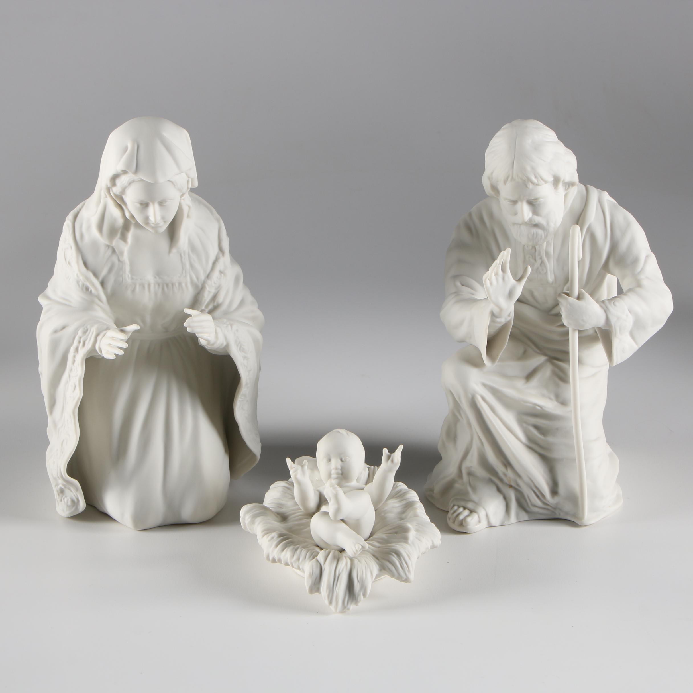 Boehm "Spirit of Bethlehem" Bisque Porcelain Nativity Figurines EBTH