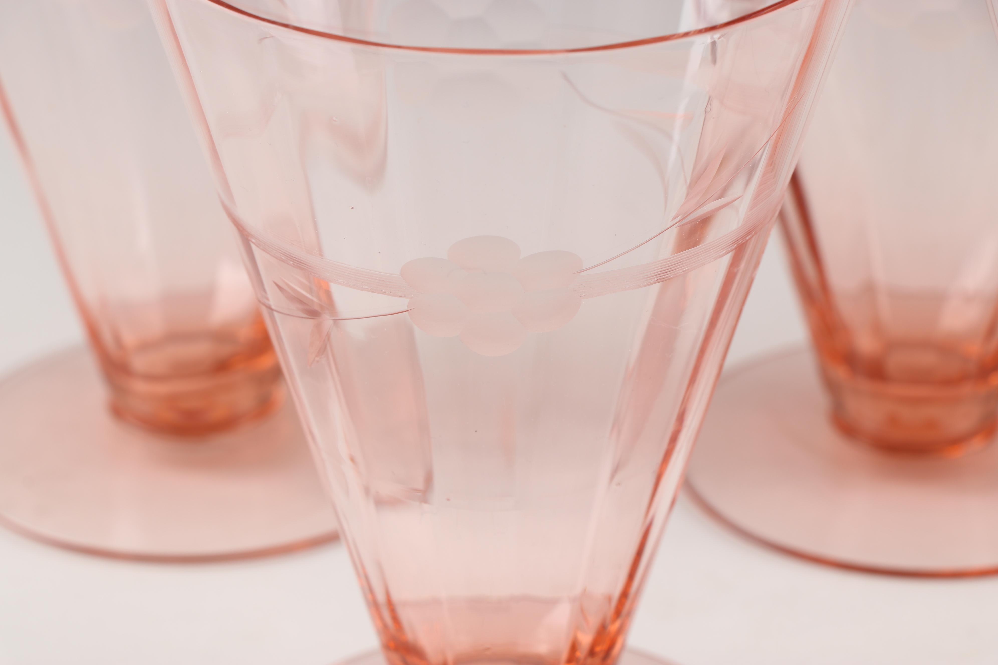 Etched Glass Parfait Glasses EBTH
