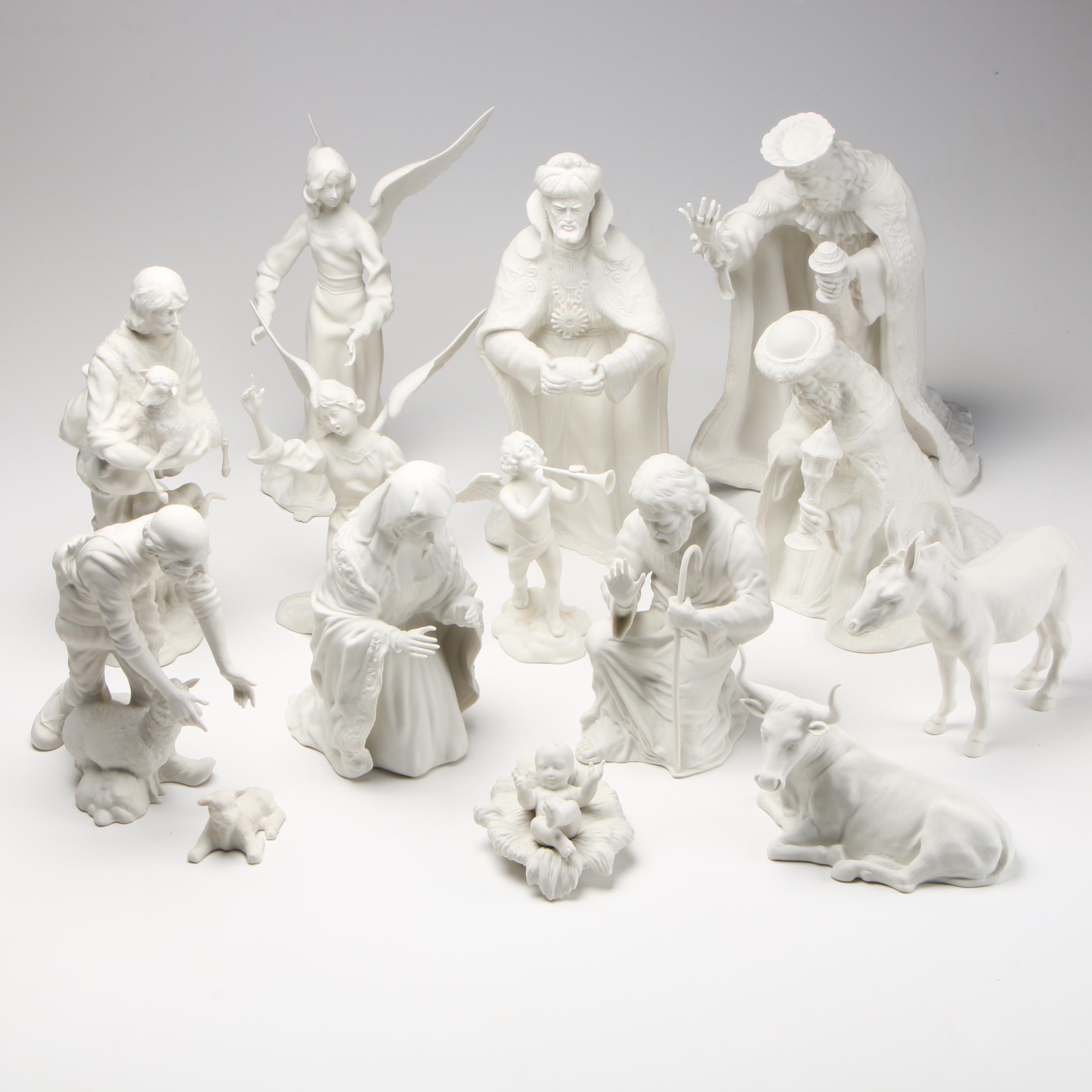 Boehm "Spirit of Bethlehem" Bisque Porcelain Nativity Figurines EBTH