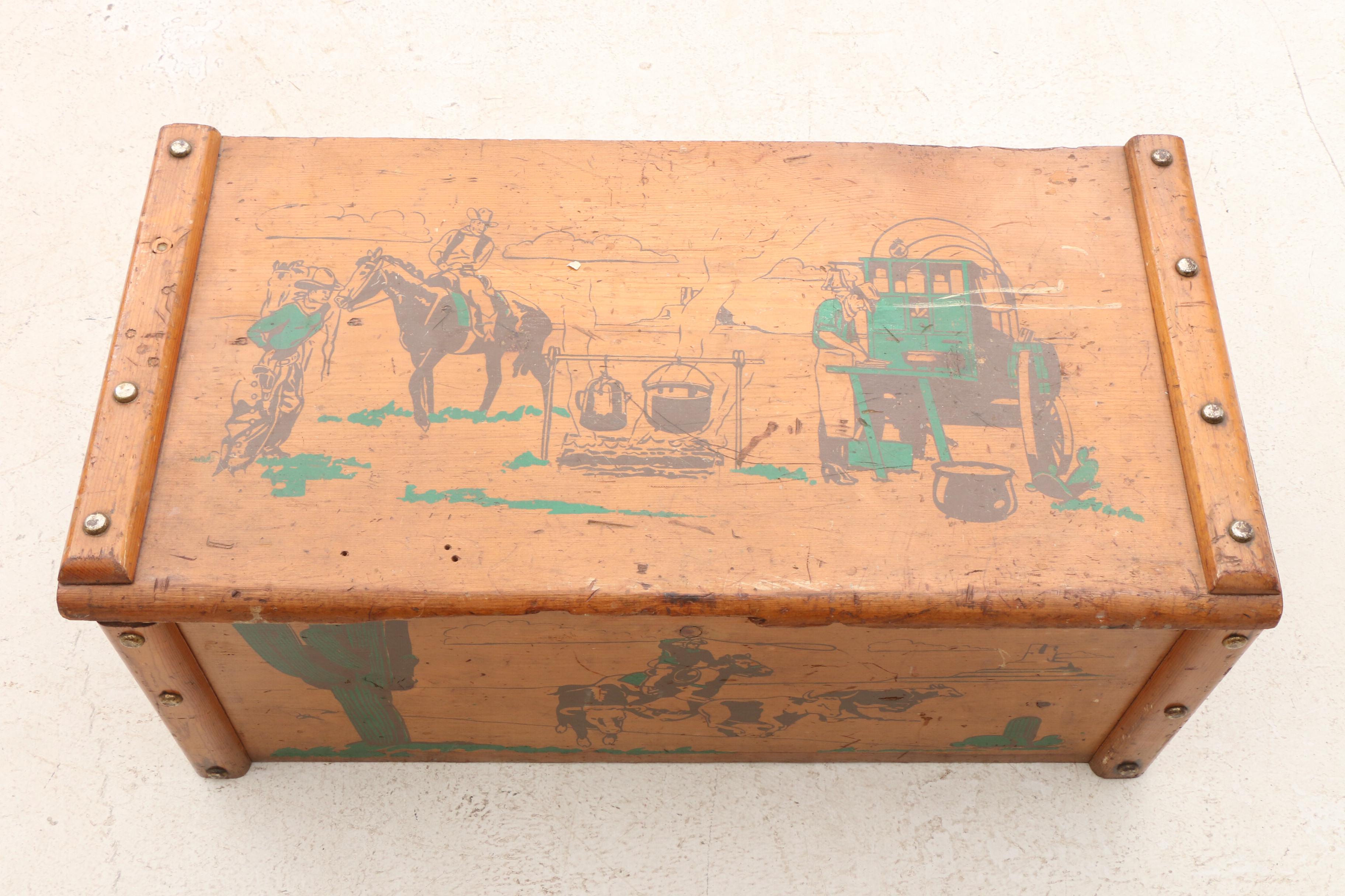 MidCentury Pine Toy Box From "The Old Man & The Gun" EBTH
