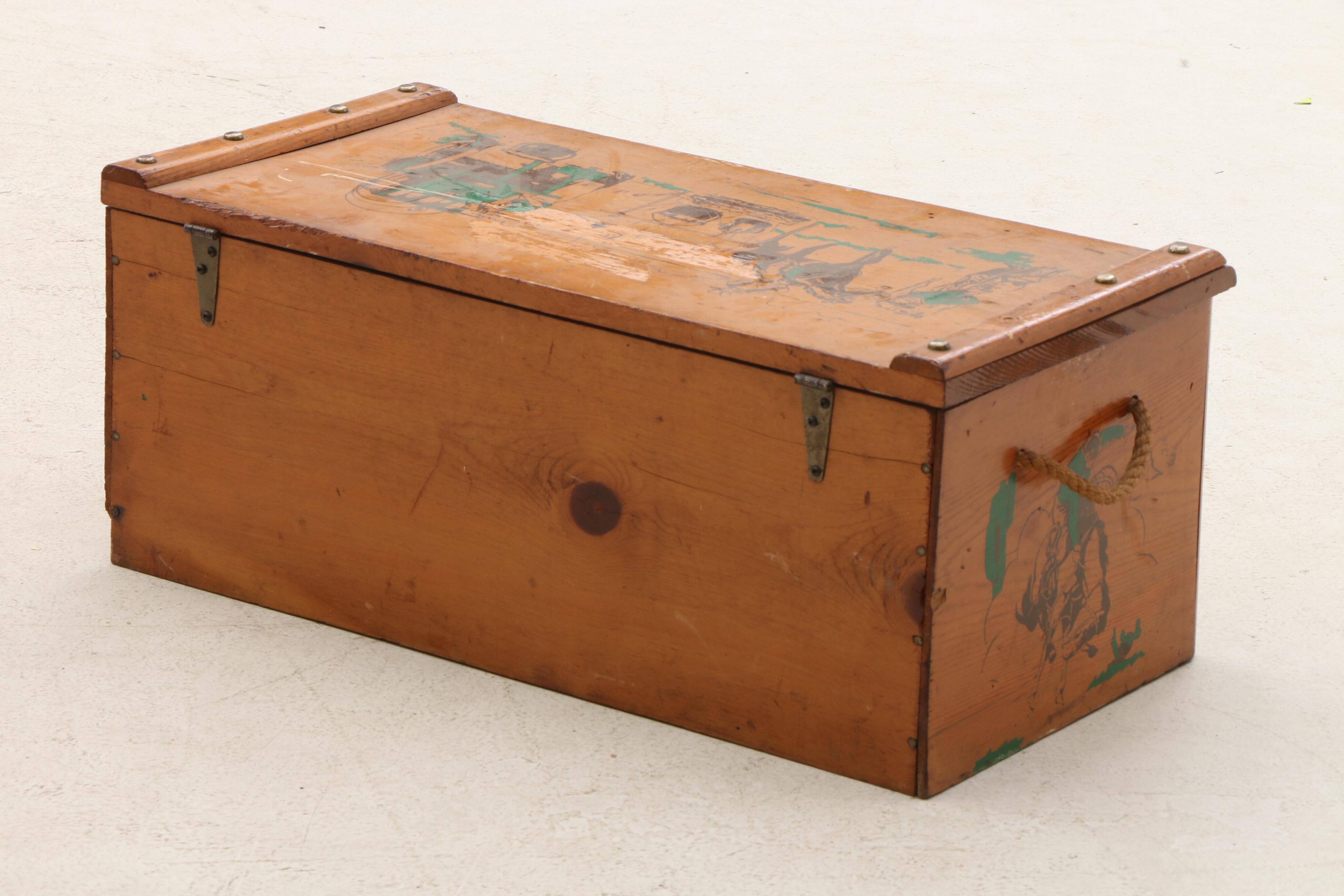 MidCentury Pine Toy Box From "The Old Man & The Gun" EBTH