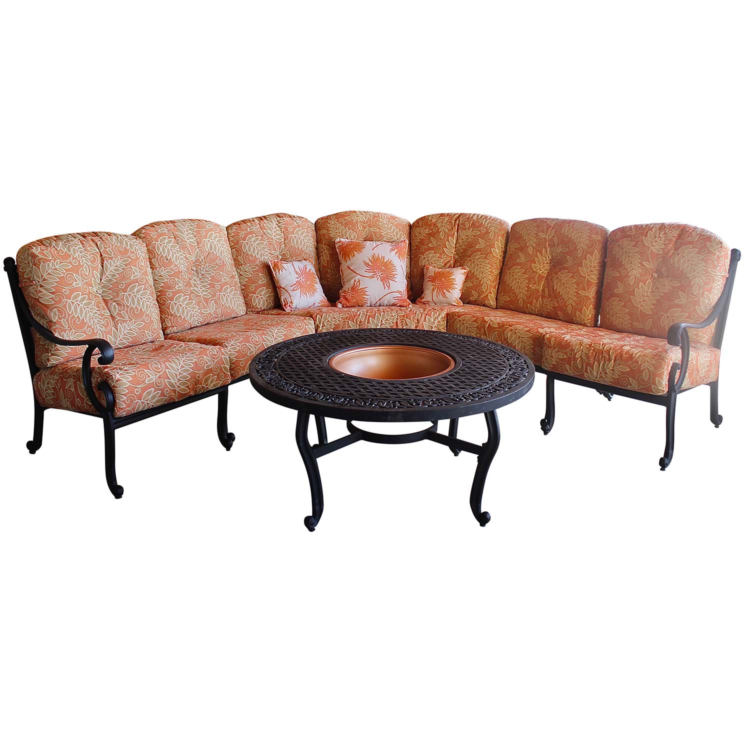 Meadow Athena Outdoor Patio Sectional And Coffee Table Ebth