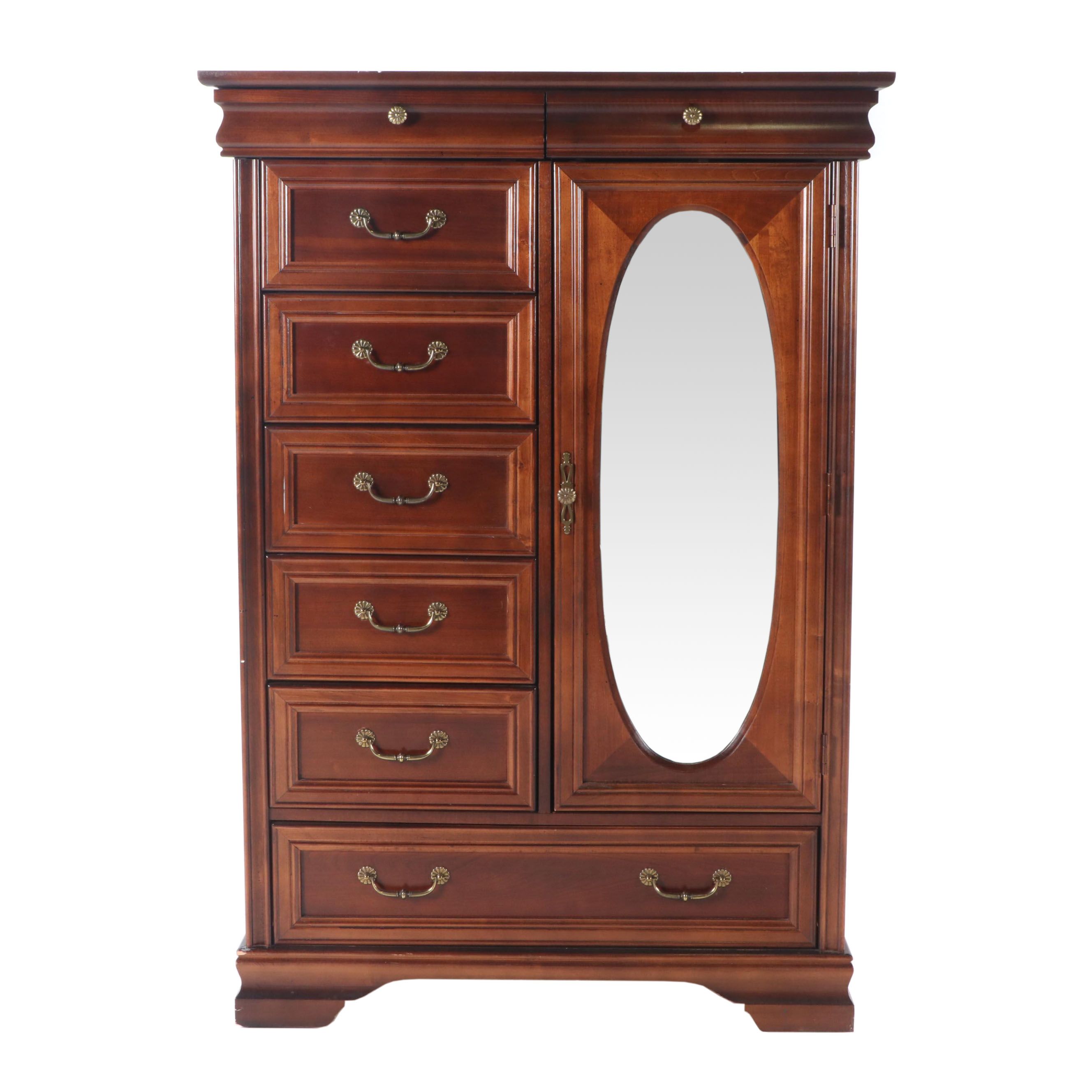 Broyhill Mirror Armoire Ebth