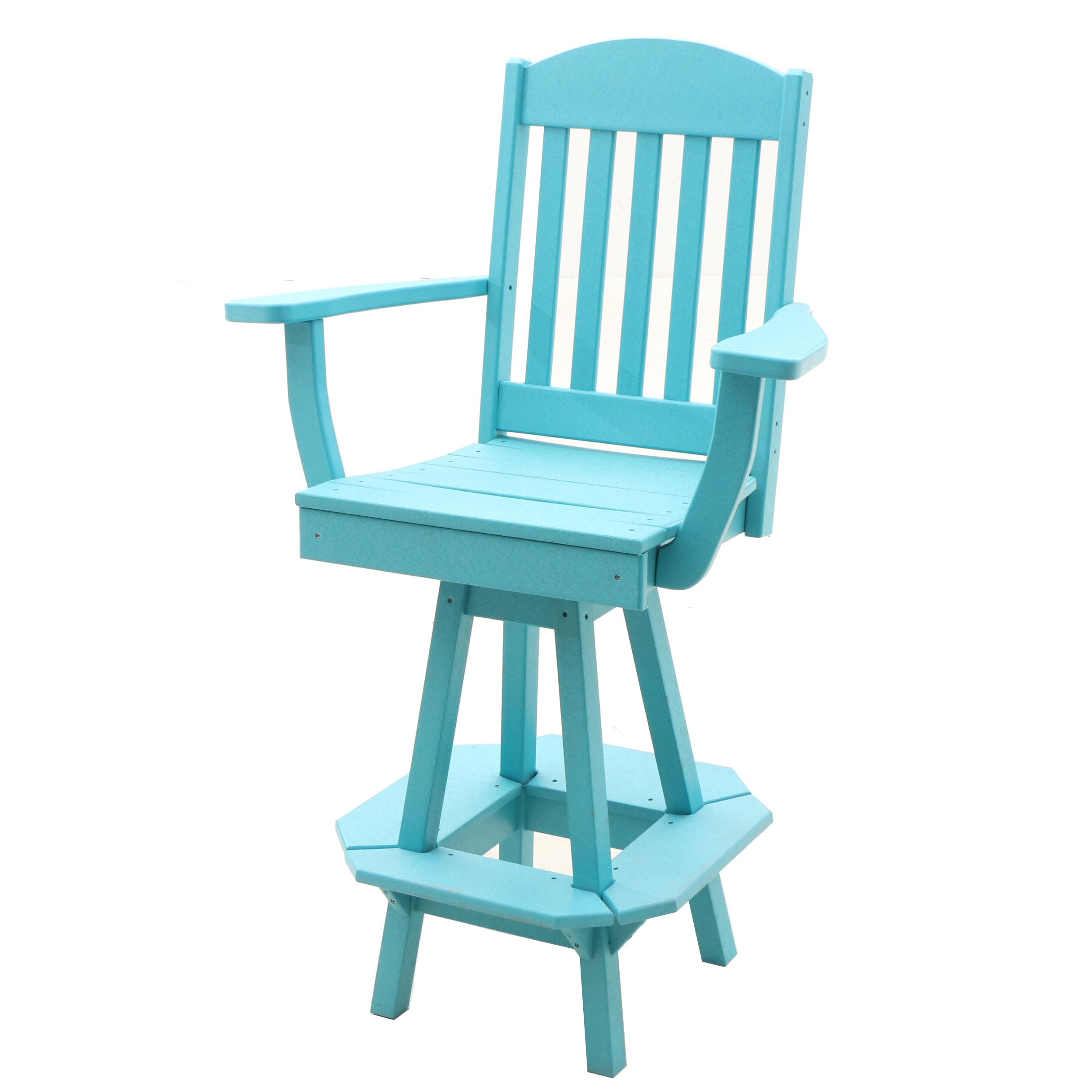 Slat Back Composite Outdoor Bar Stool EBTH