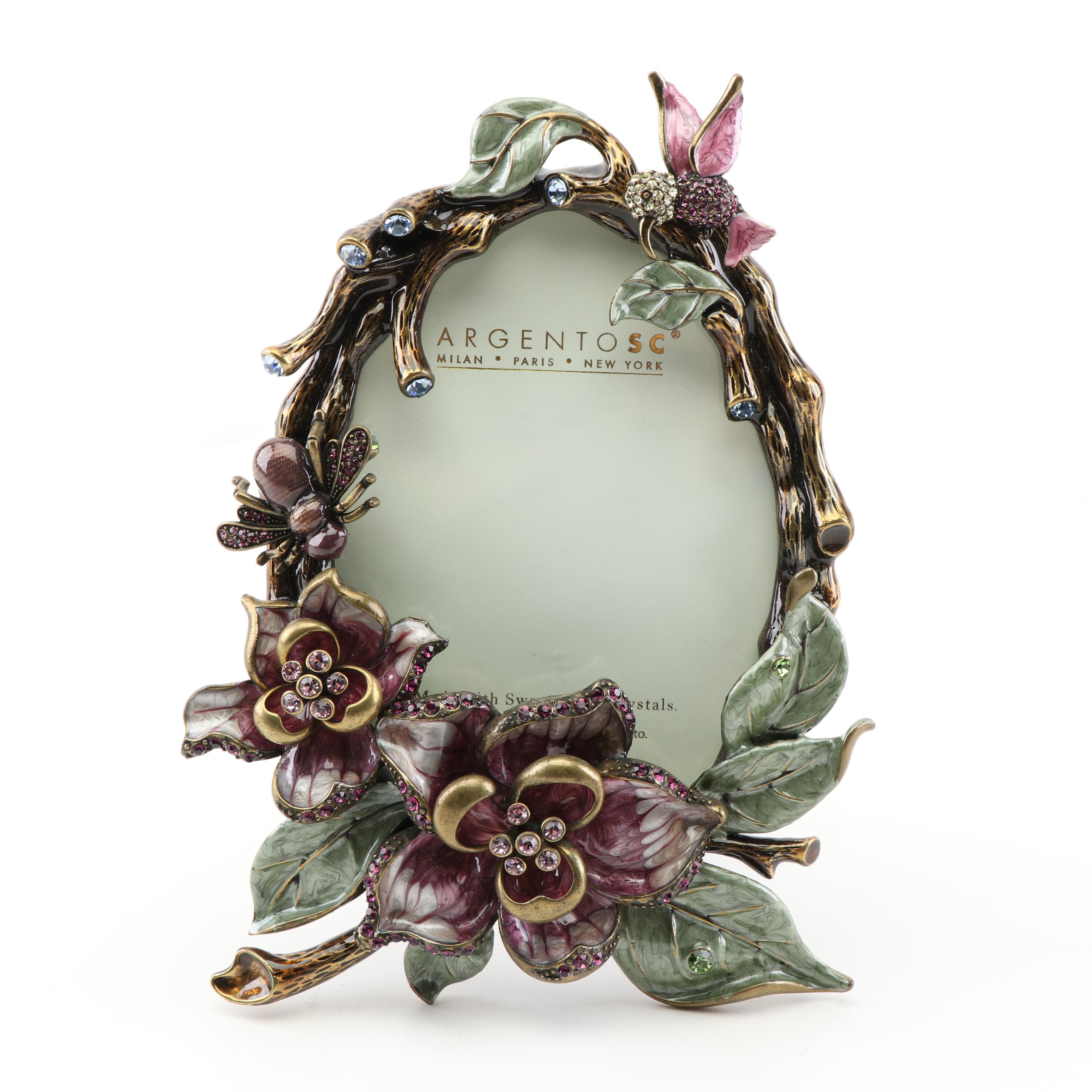 Argento SC Enamel Picture Frames With Swarovski Crystals EBTH